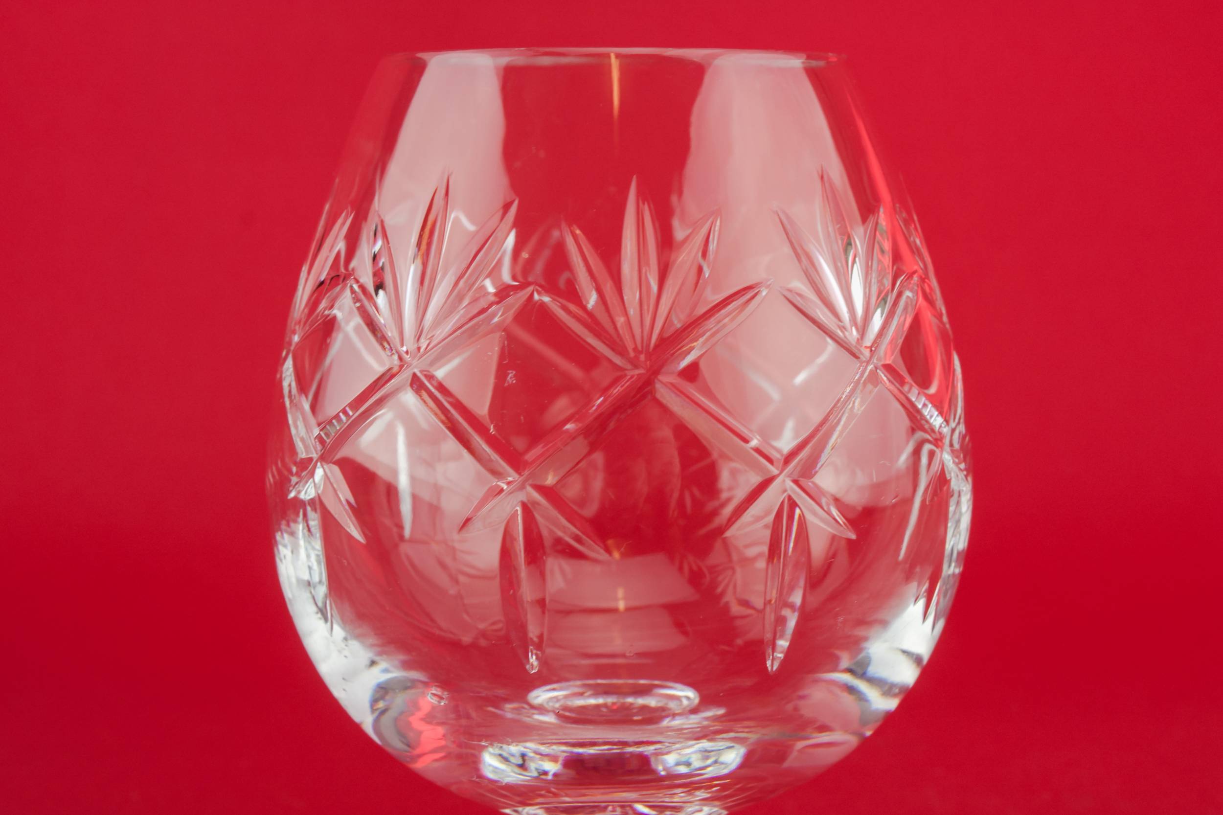 Crystal Cut Crosshatch — 4 crystal whisky glasses 2