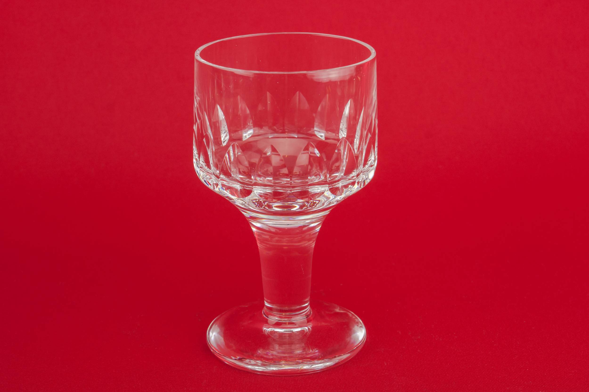 Crystal Mid-Century Modern — 5 cut glass port glasses
