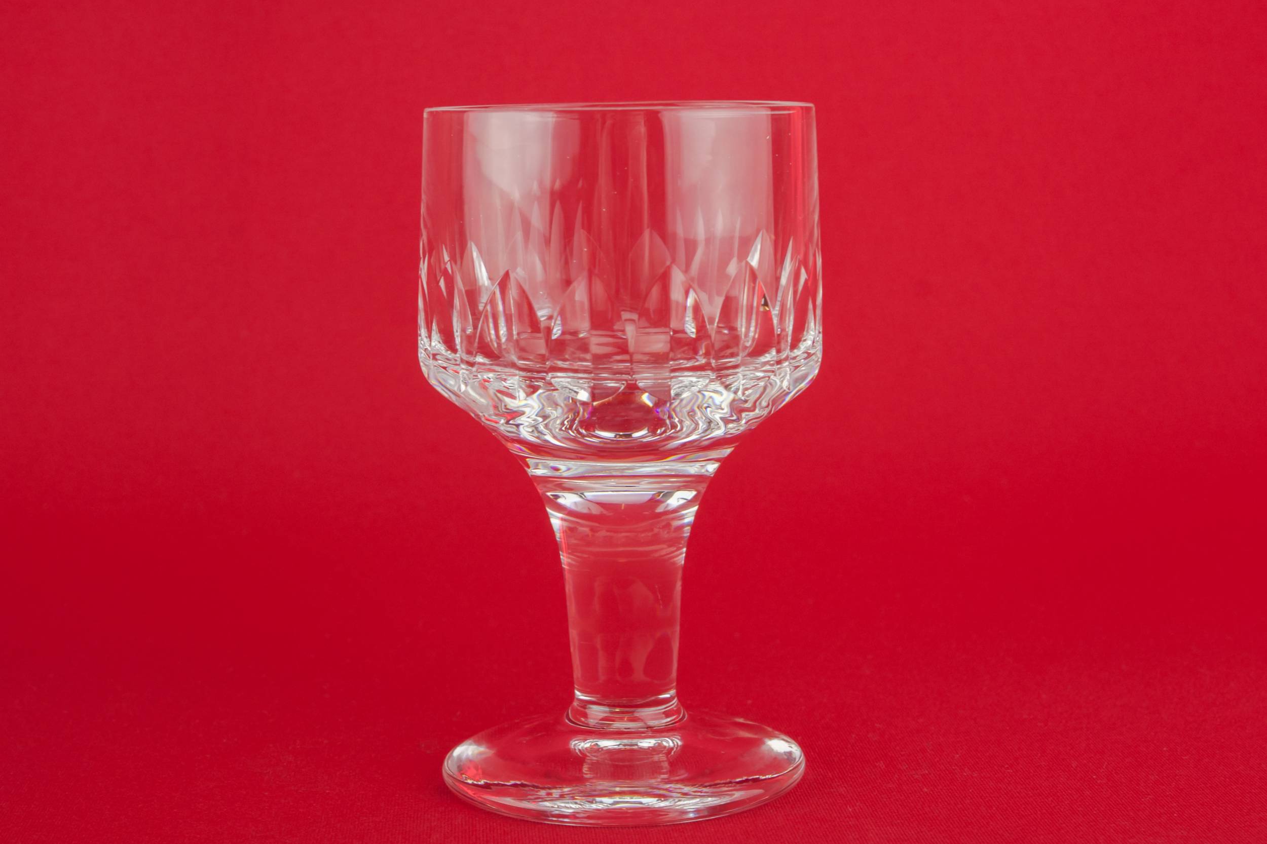 Crystal Mid-Century Modern — 5 cut glass port glasses 2