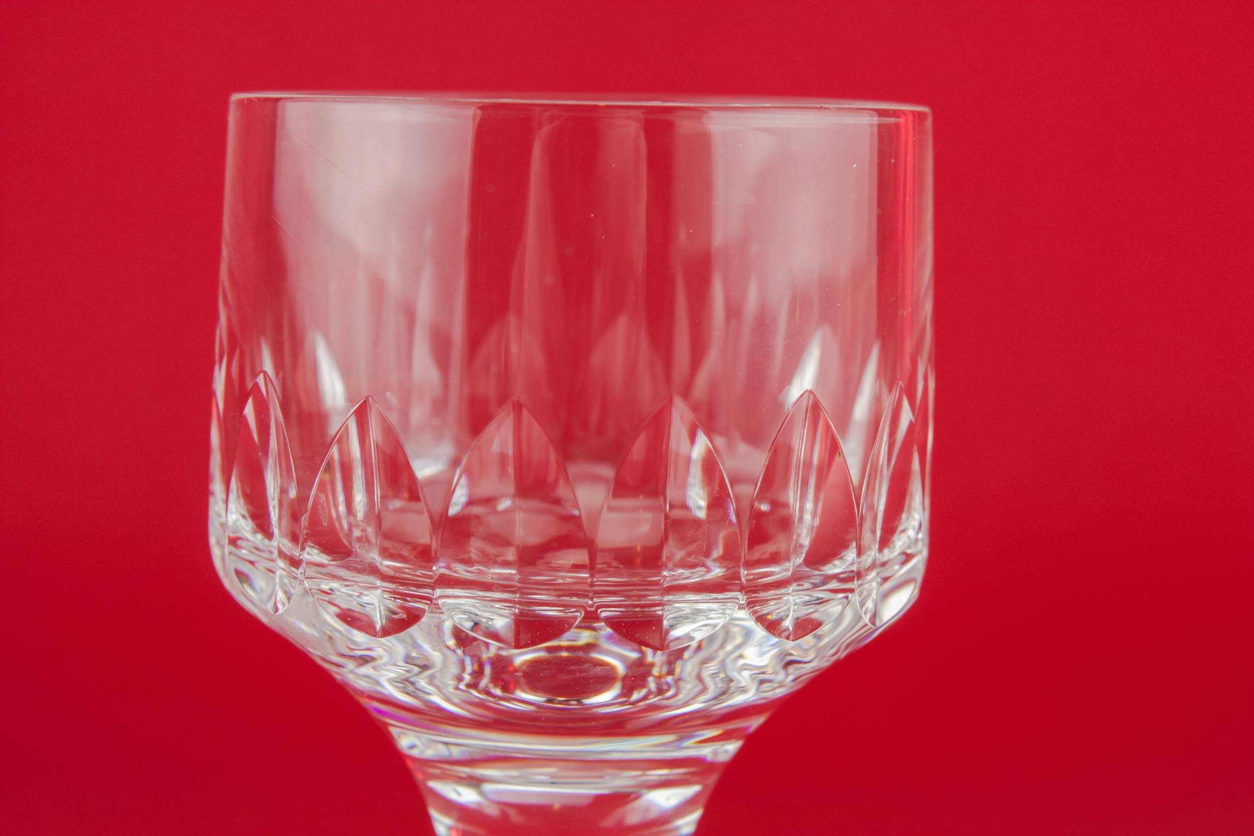 Crystal Mid-Century Modern — 5 cut glass port glasses 1