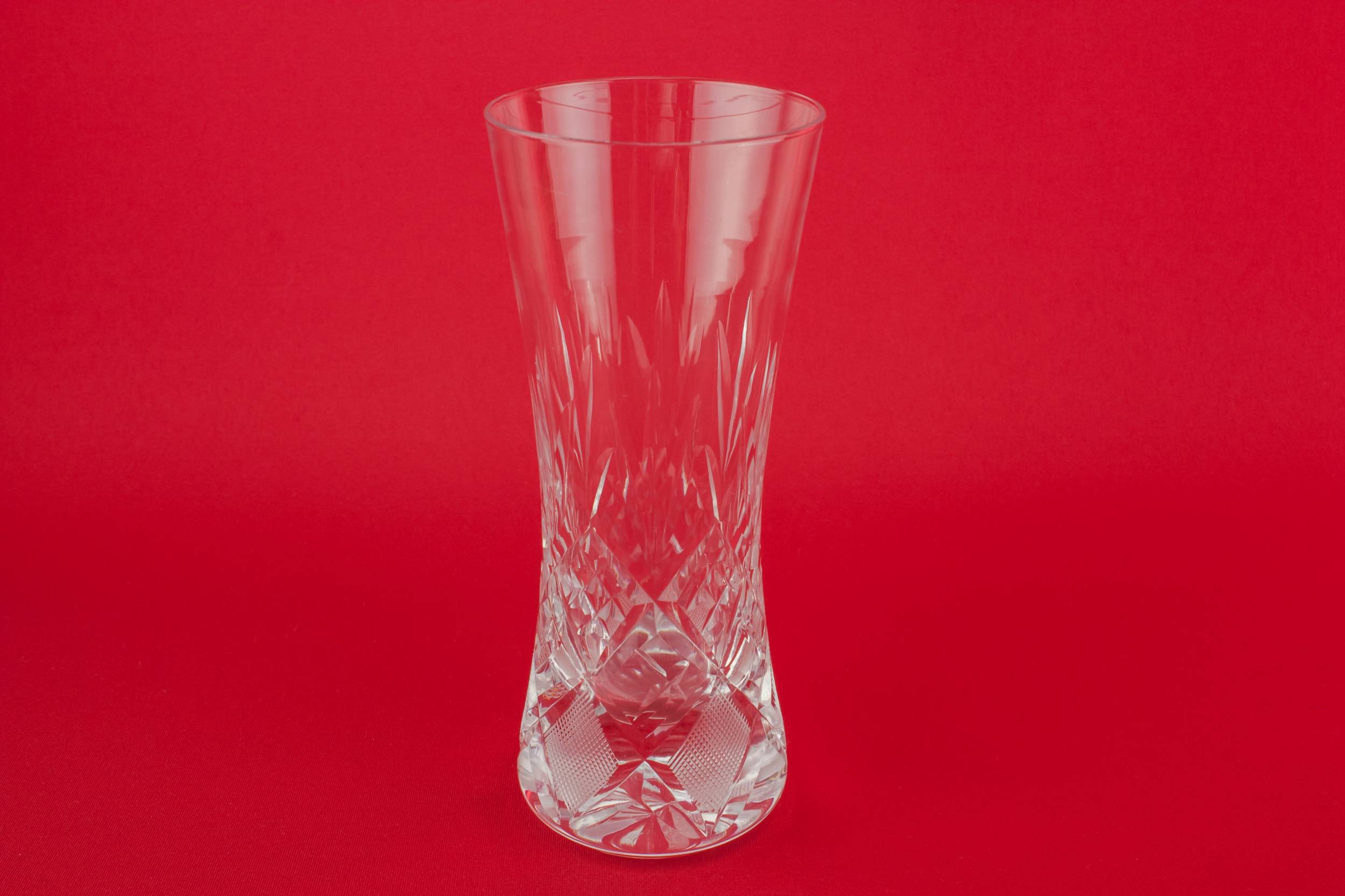 Retro Cut Crosshatch — 5 medium beer glasses
