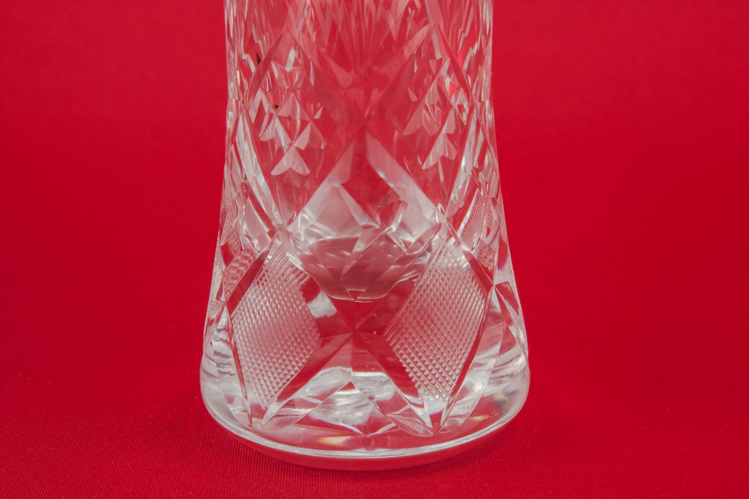 Retro Cut Crosshatch — 5 medium beer glasses 2