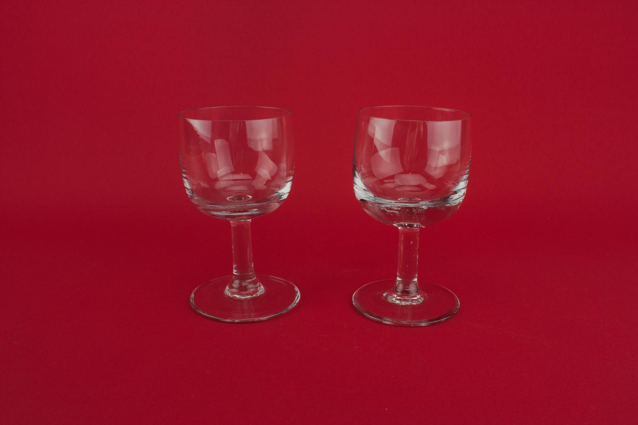 Edwardian Blown 75 — 2 blown glass port glasses
