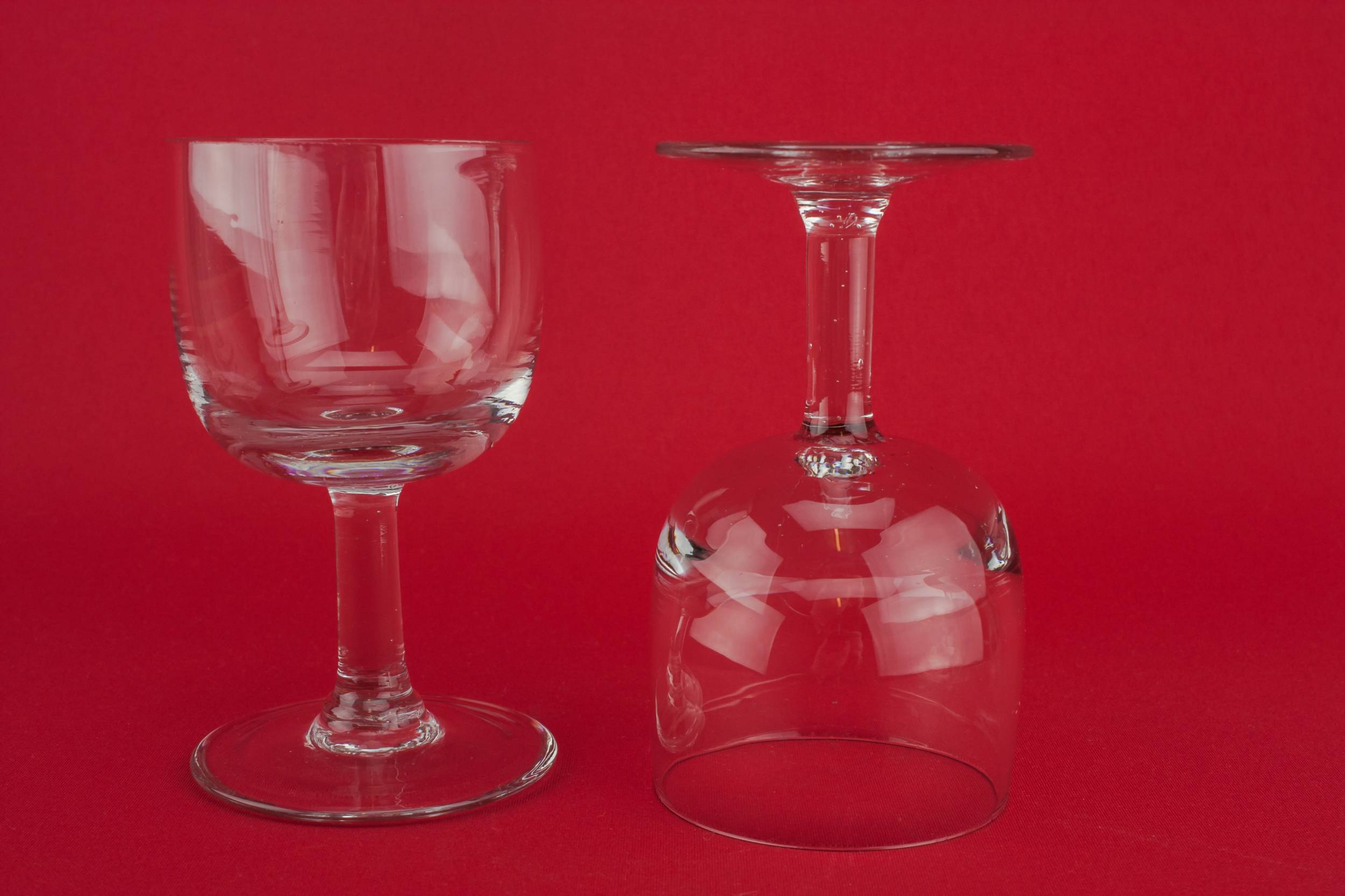 Edwardian Blown 75 — 2 blown glass port glasses 1