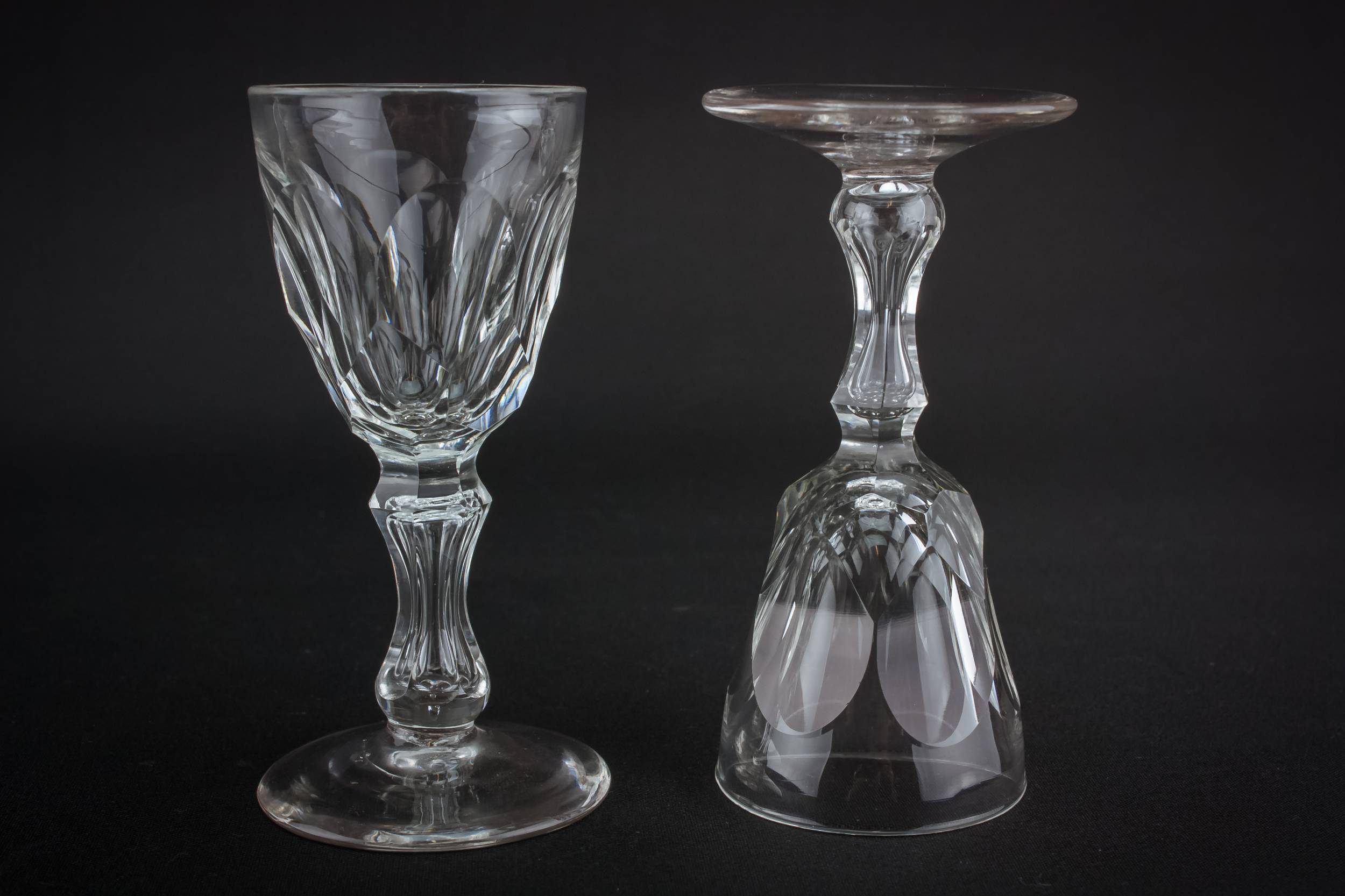 Classical Edwardian Panelled — 3 stem shot glasses 1