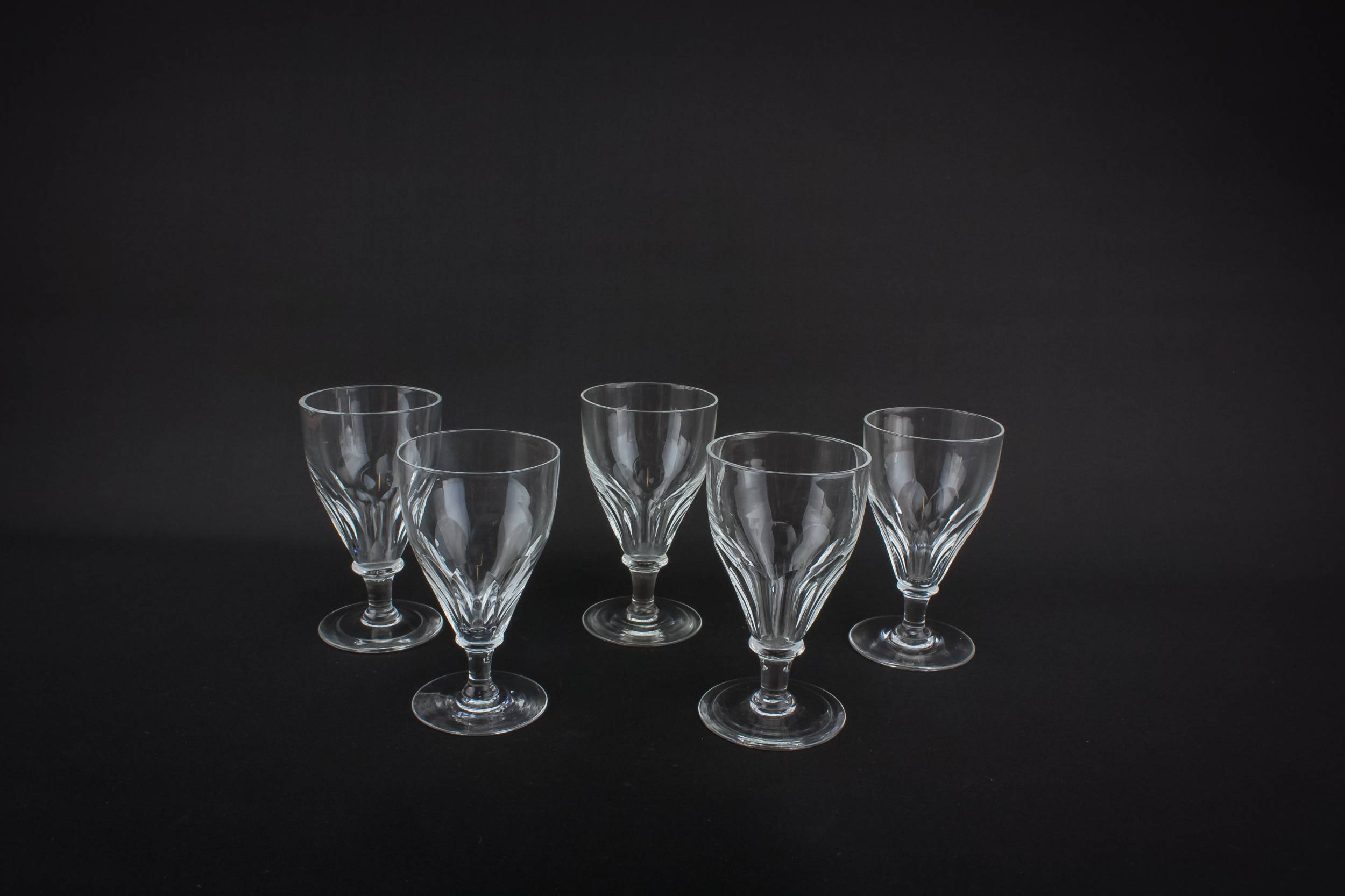 Traditional Cut Panelled — 5 crystal port glasses