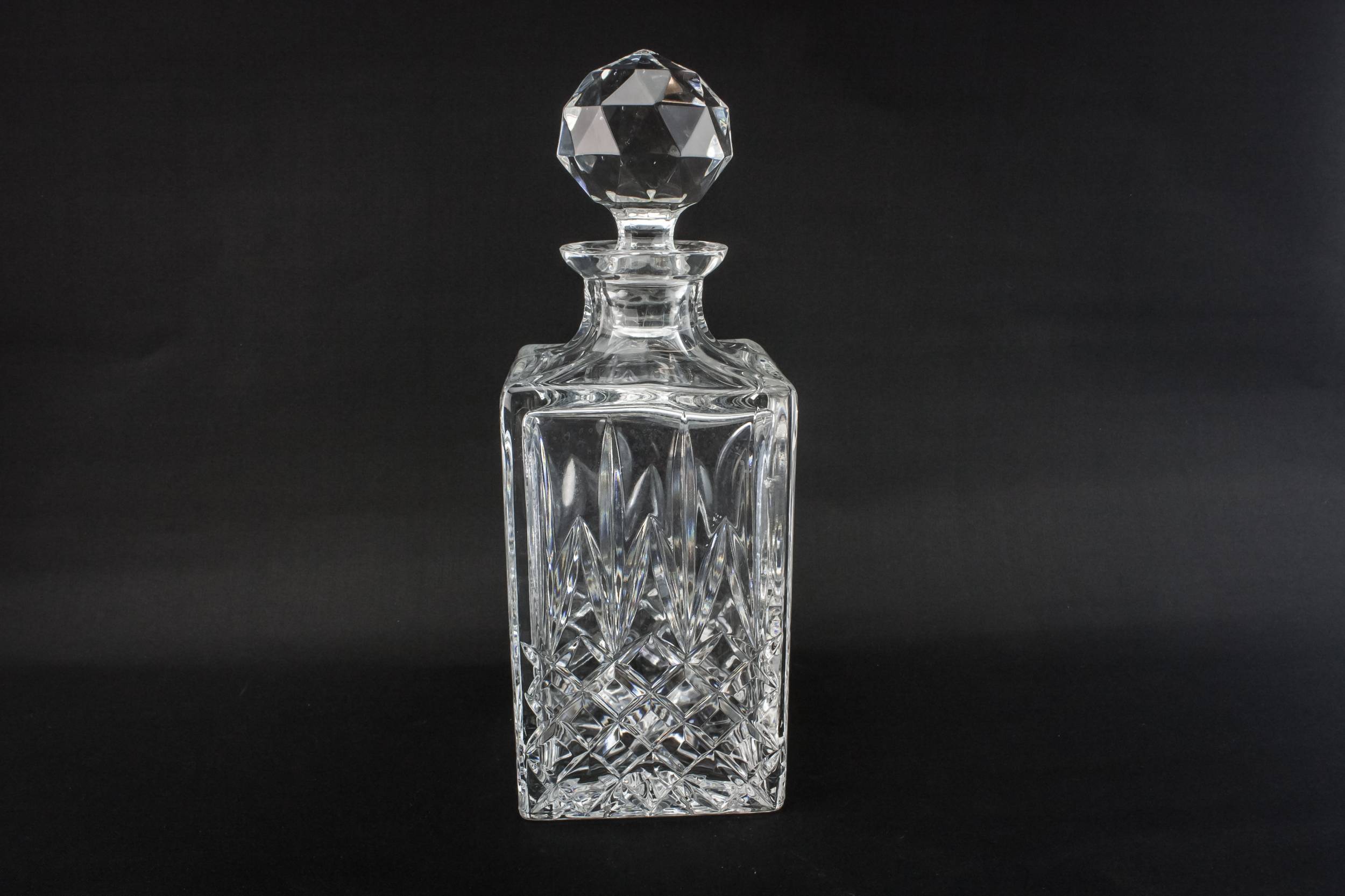 Cut Glass Crystal — Square cut glass decanter