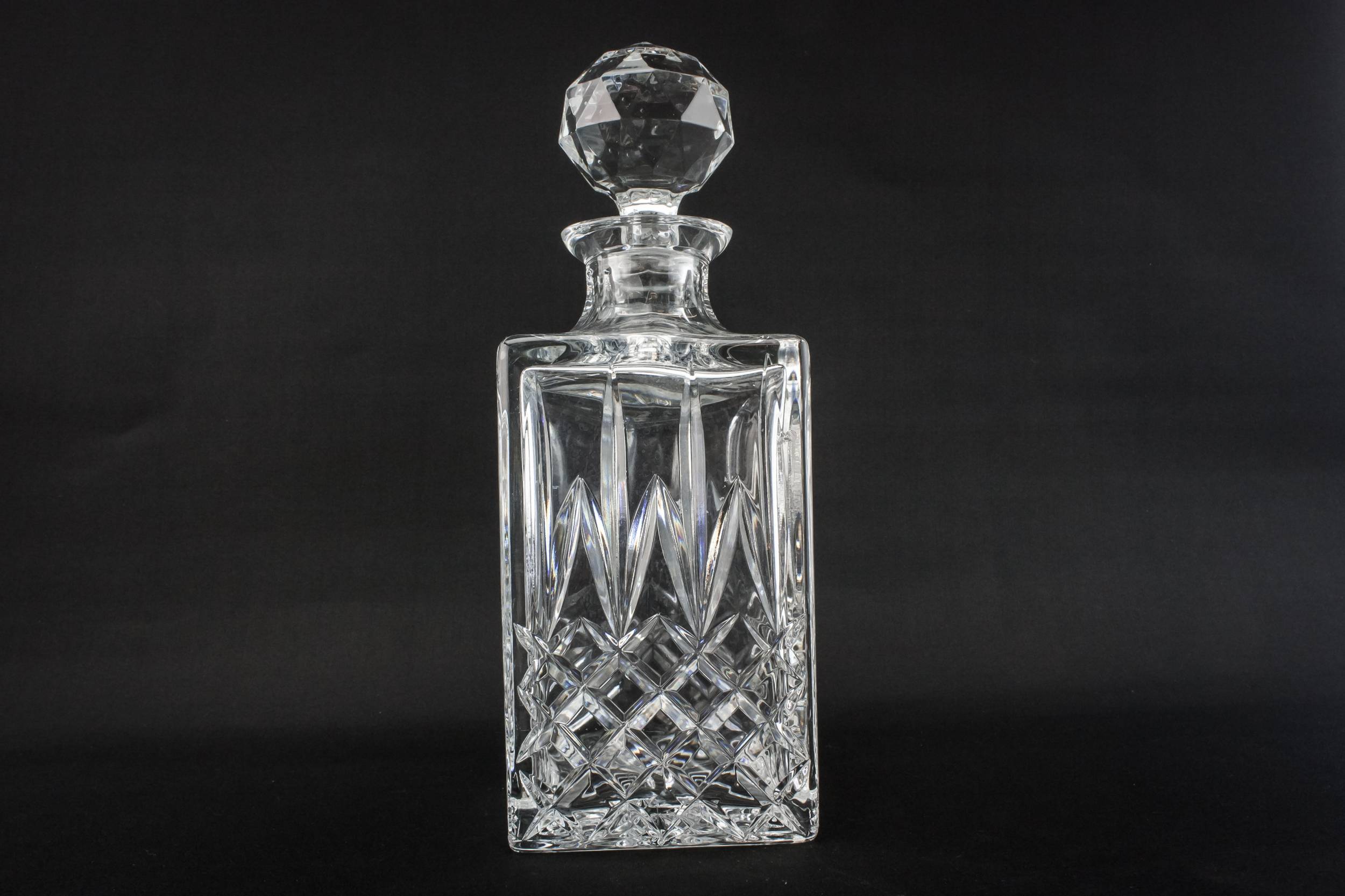 Cut Glass Crystal — Square cut glass decanter 3