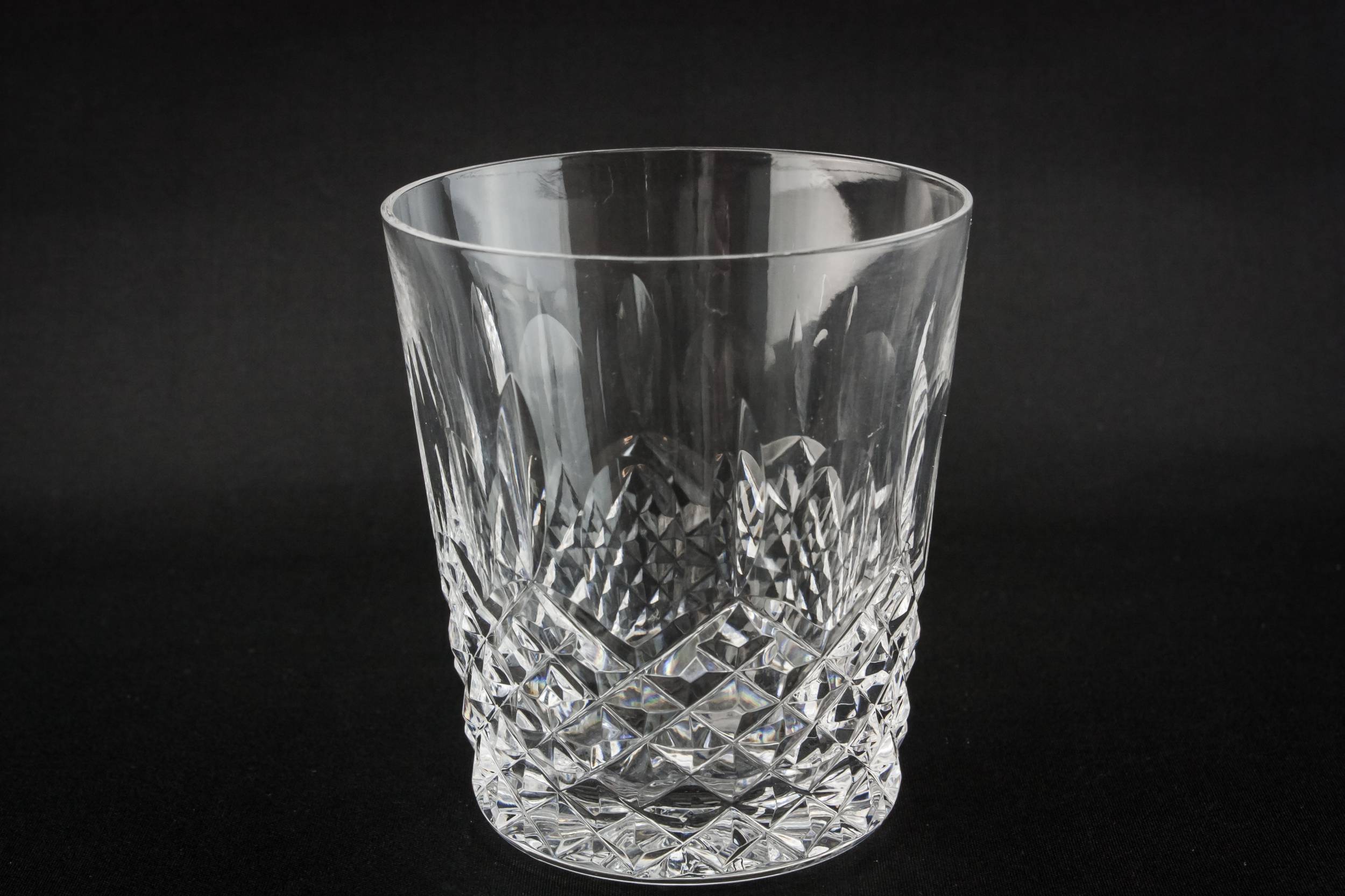 Cut Crystal Diamond — 4 medium whisky glasses