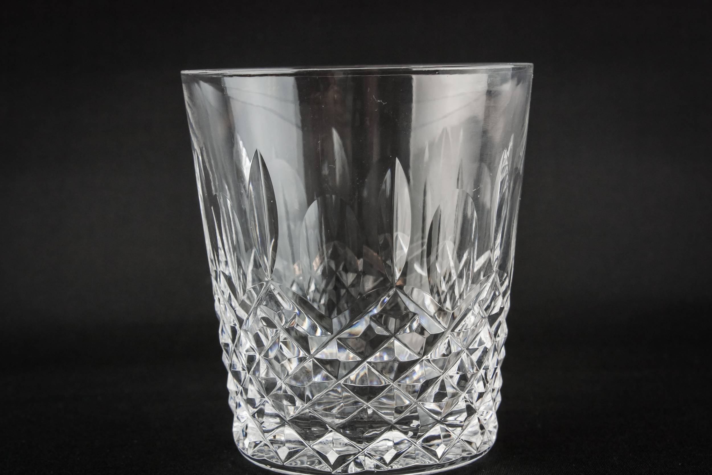 Cut Crystal Diamond — 4 medium whisky glasses 2