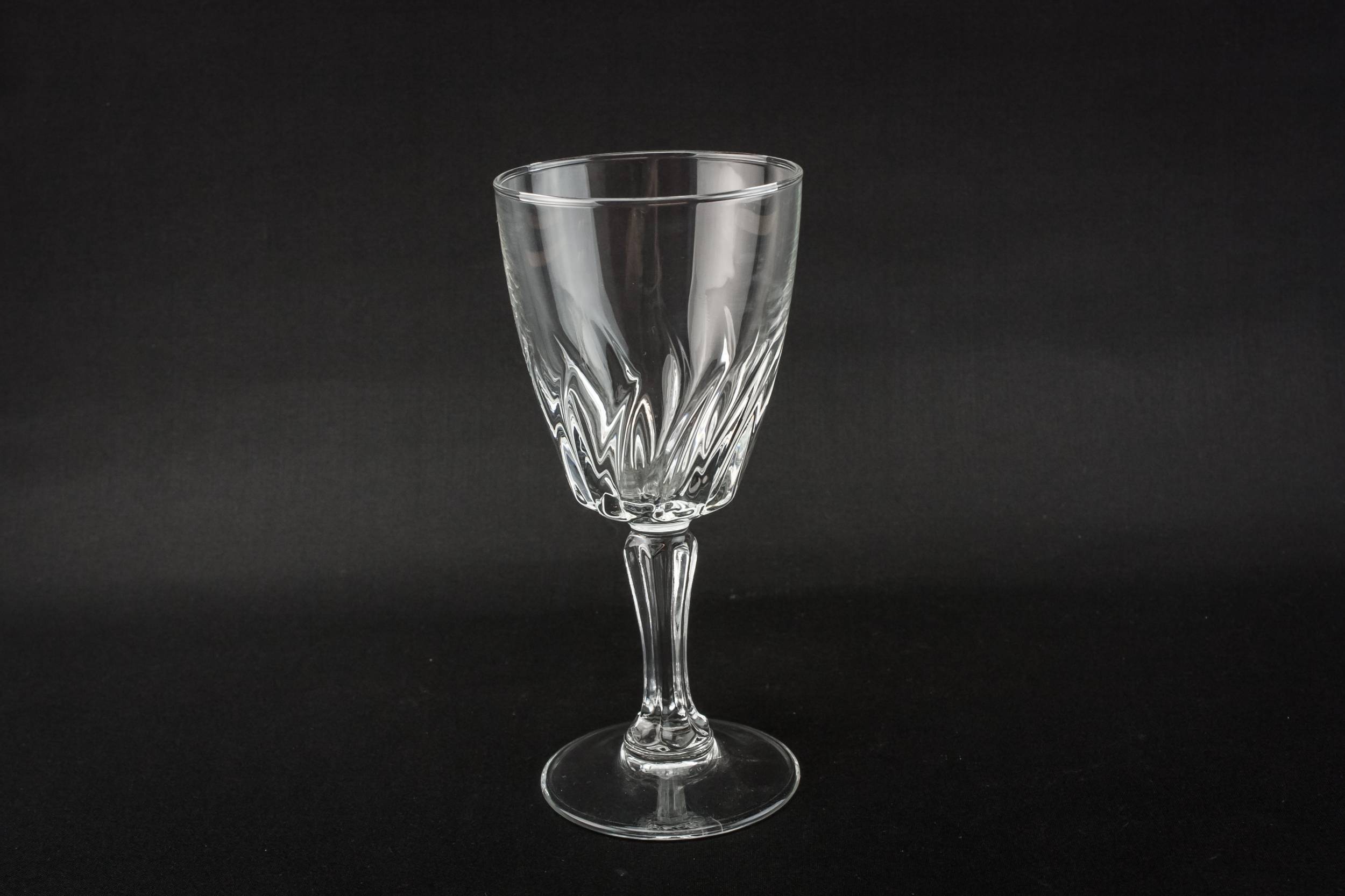 Crystal Moulded Swirl — 6 crystal port glasses