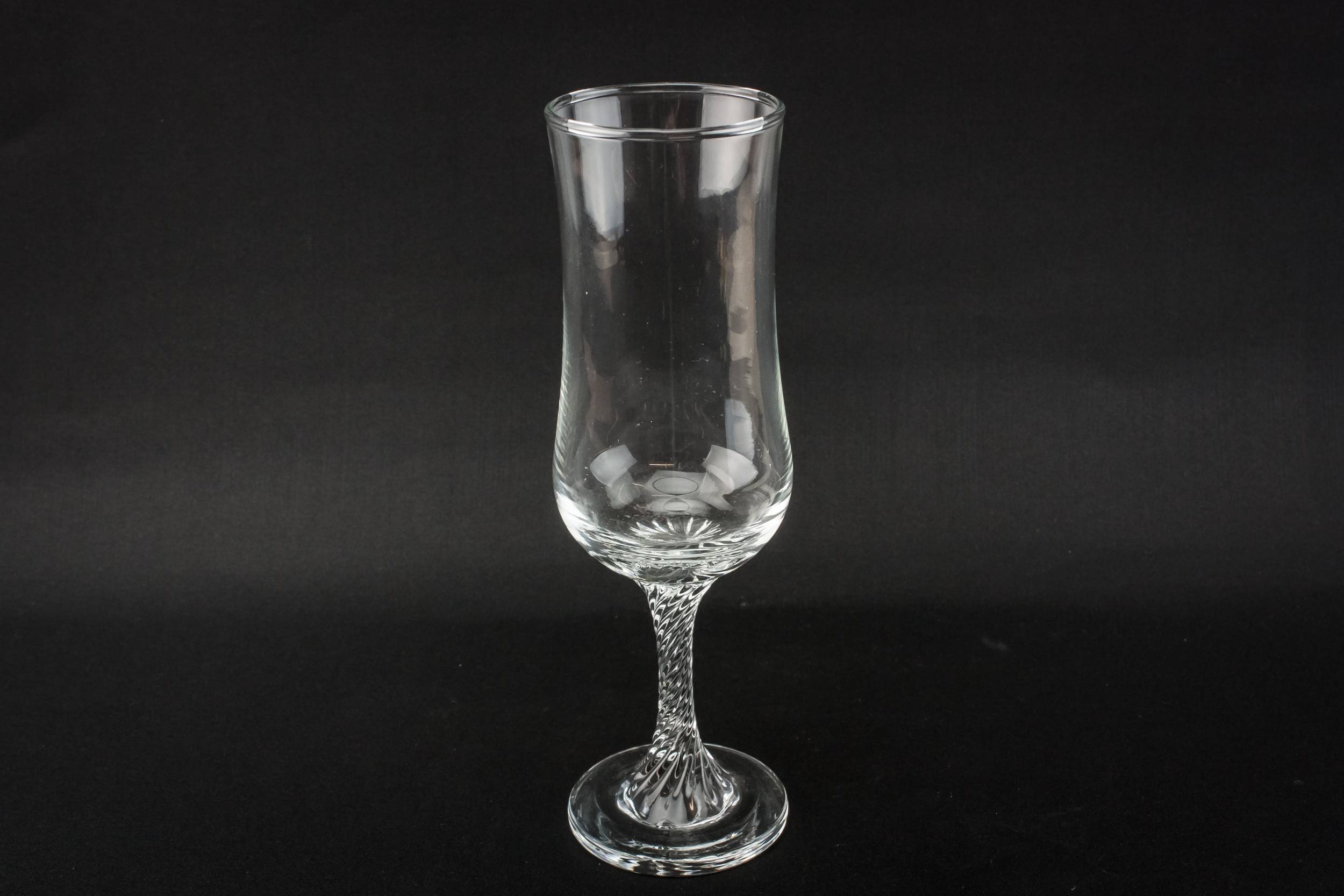 Crystal Large Twisted — 4 stem champagne flutes