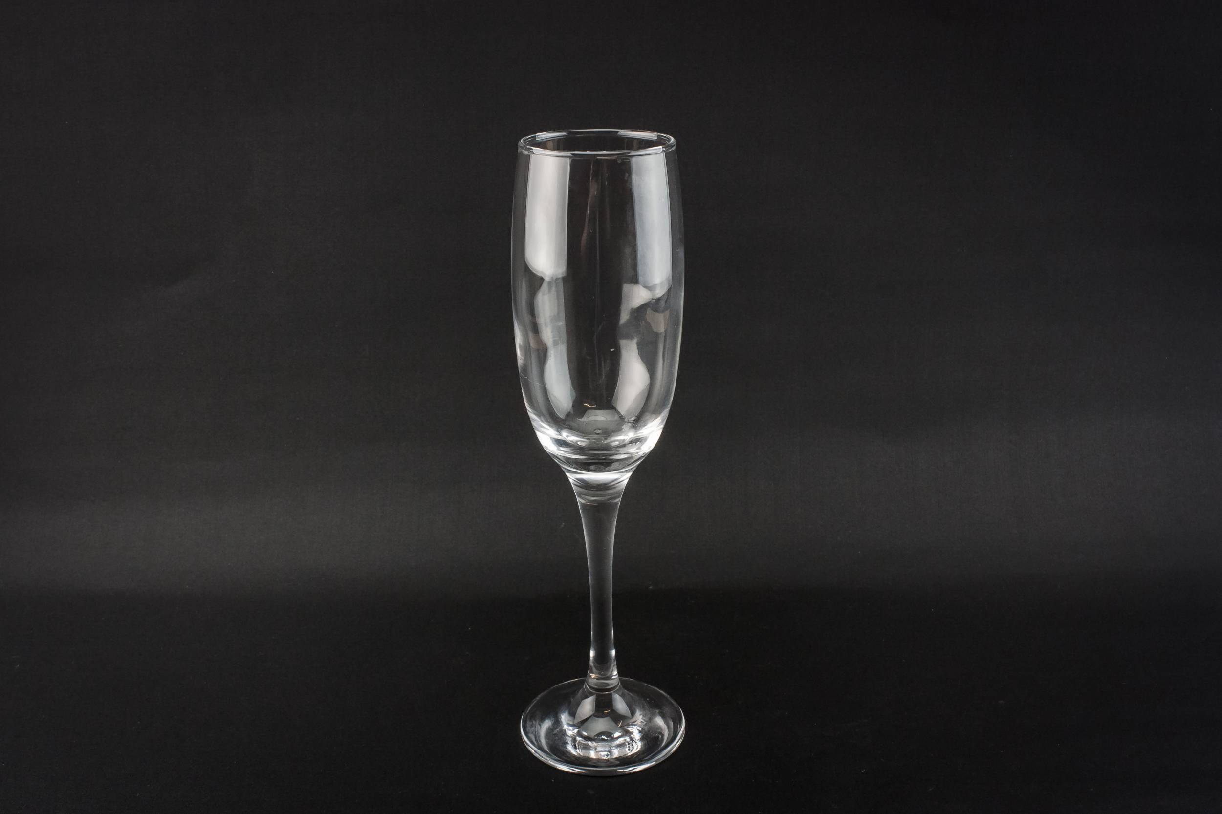 Moulded Glass Crystal — 3 stem champagne flutes