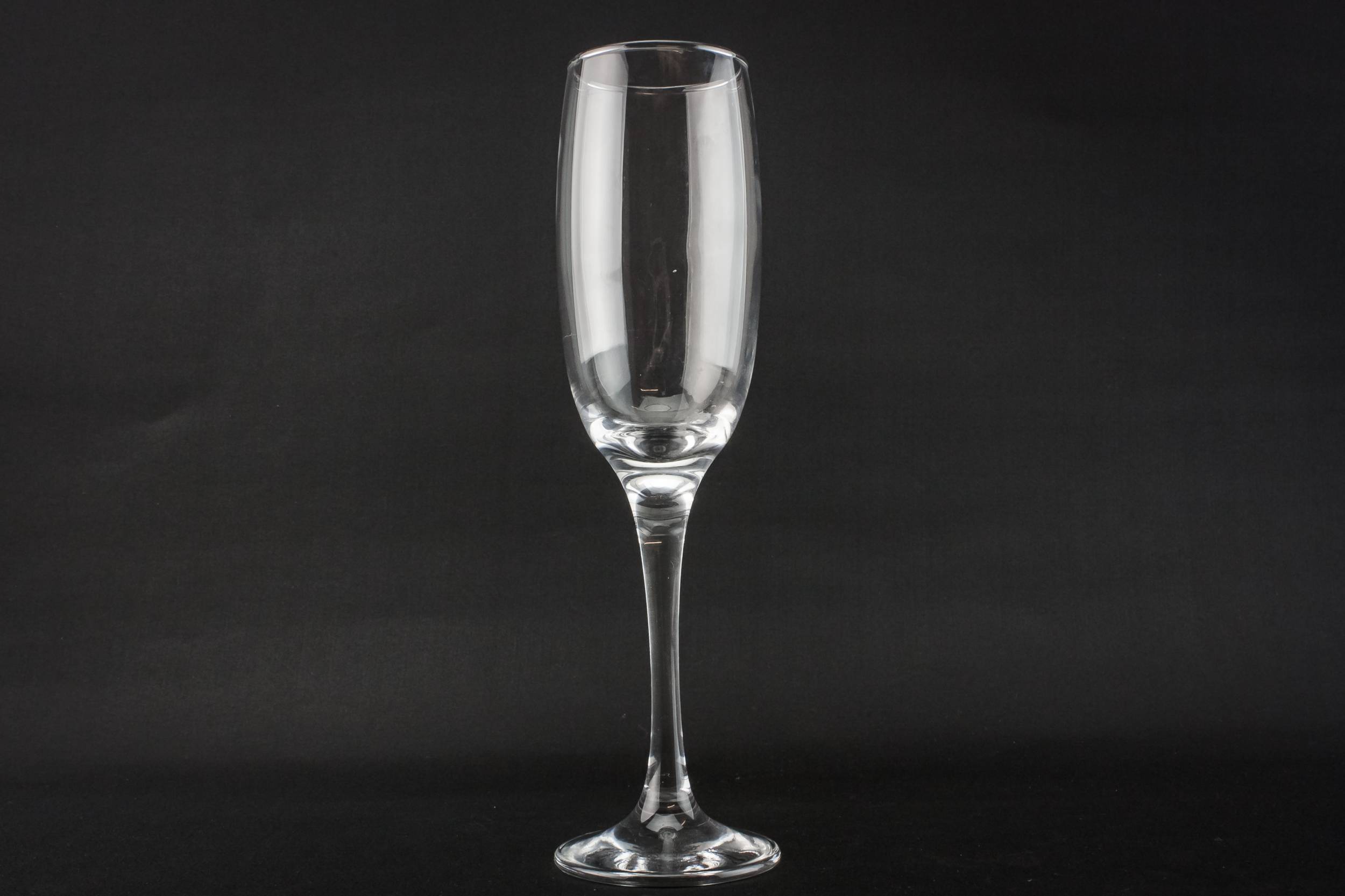 Moulded Glass Crystal — 3 stem champagne flutes 2