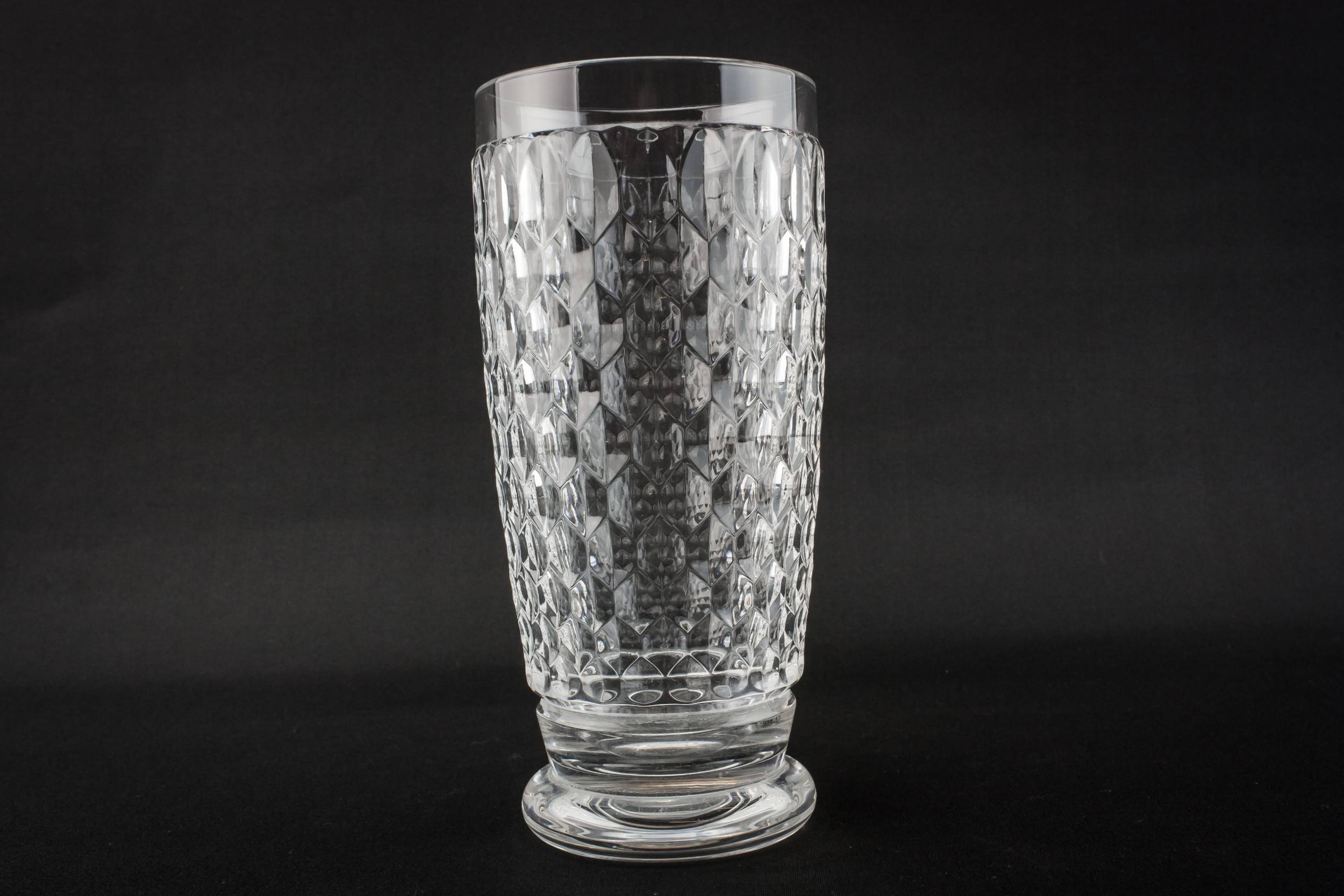 Crystal Moulded Honeycomb — 6 tumbler water glasses 1