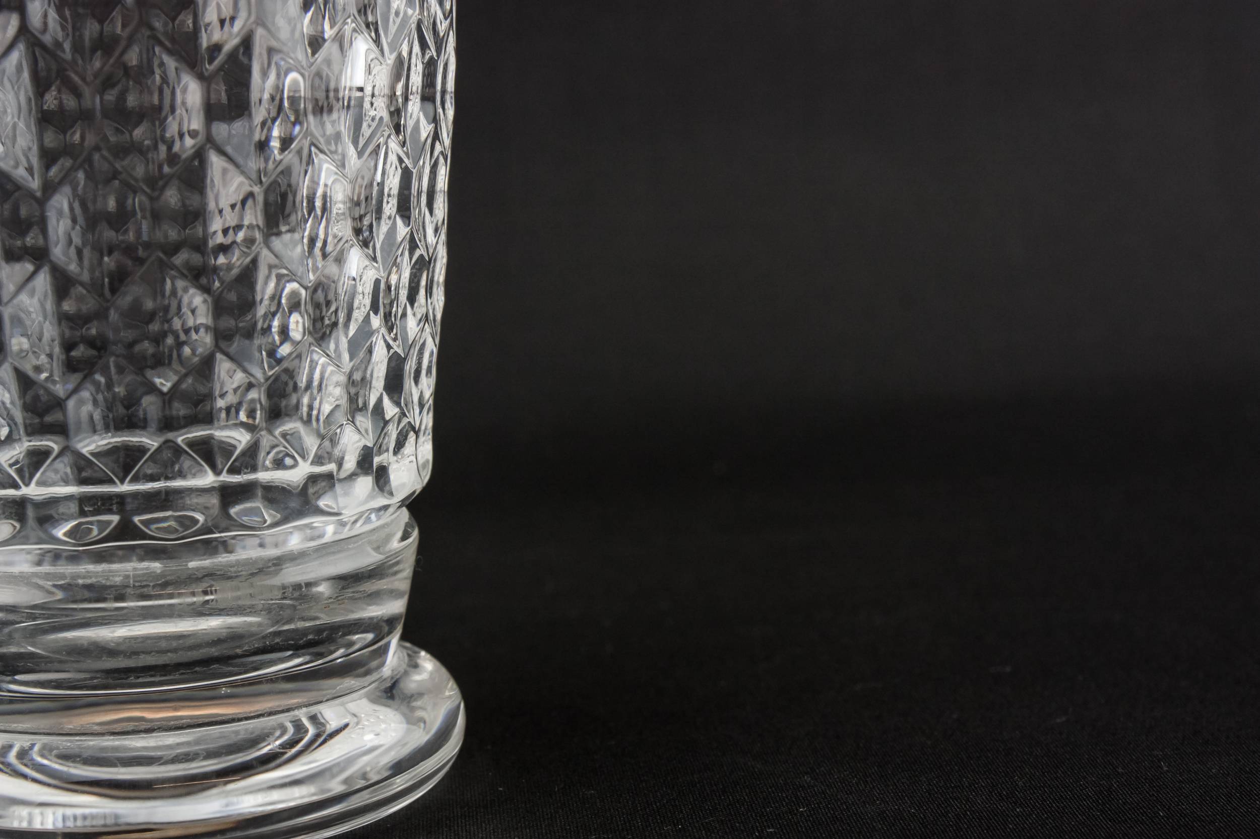 Crystal Moulded Honeycomb — 6 tumbler water glasses 3
