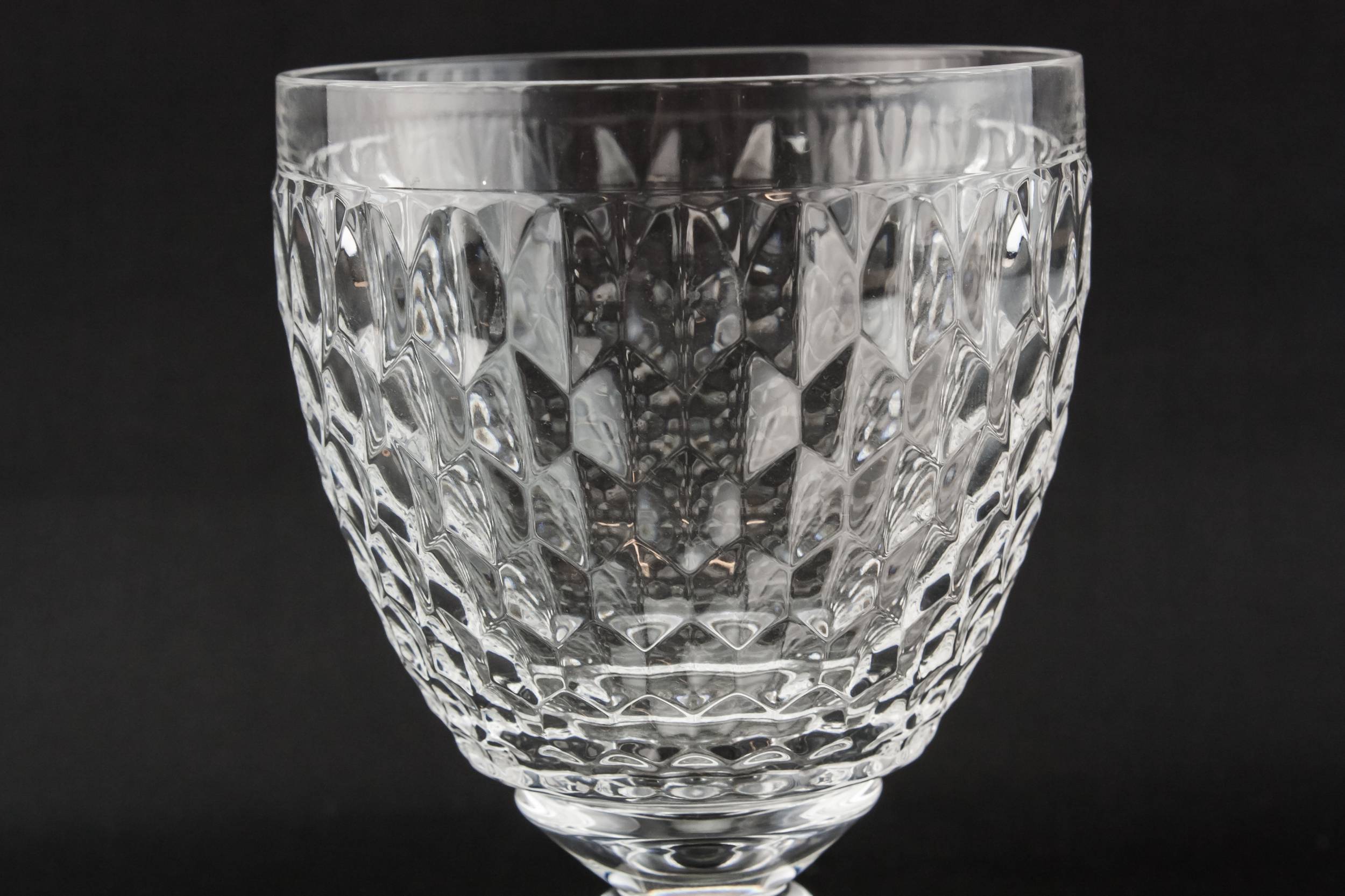 Moulded Vintage Honeycomb — 6 Villeroy & Boch wine glasses 1