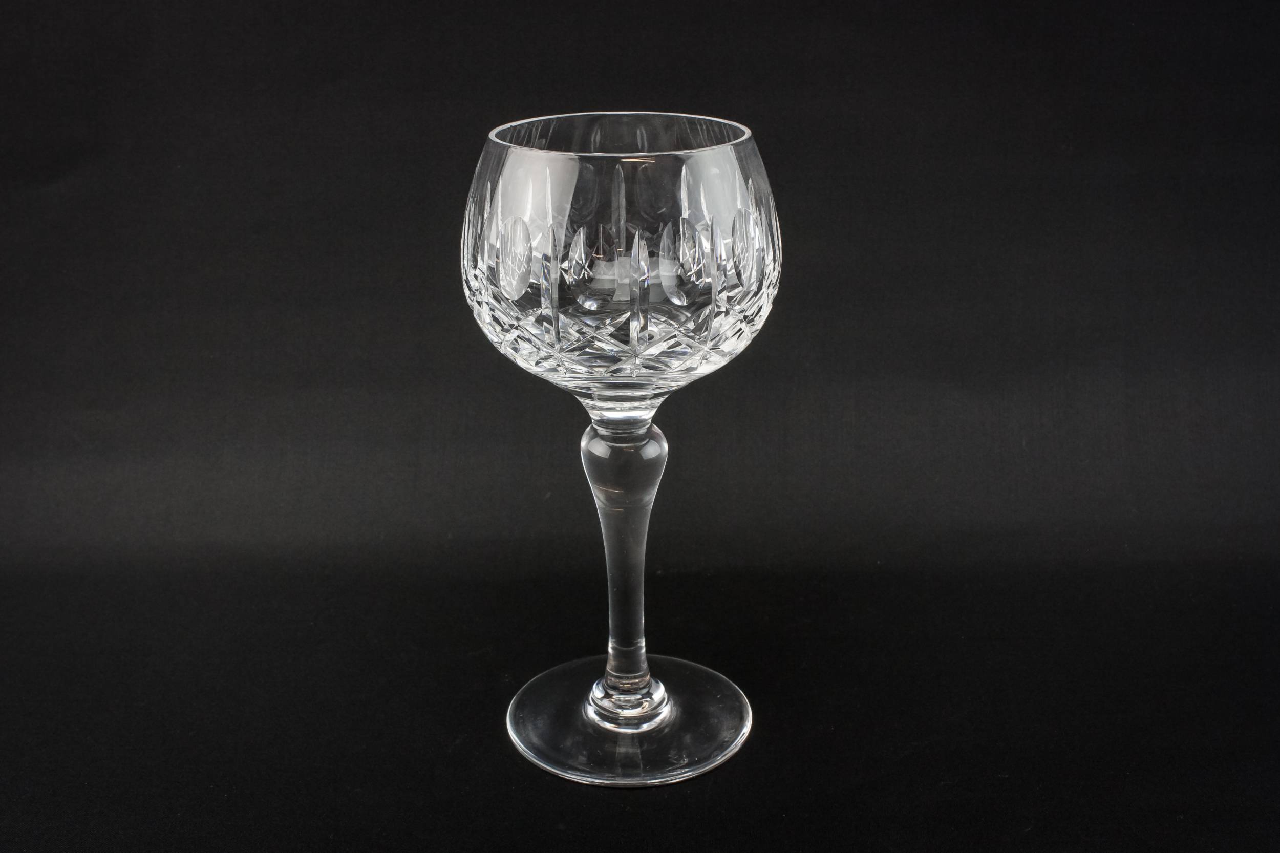 Crystal Cut Crosshatch — 2 stem wine glasses