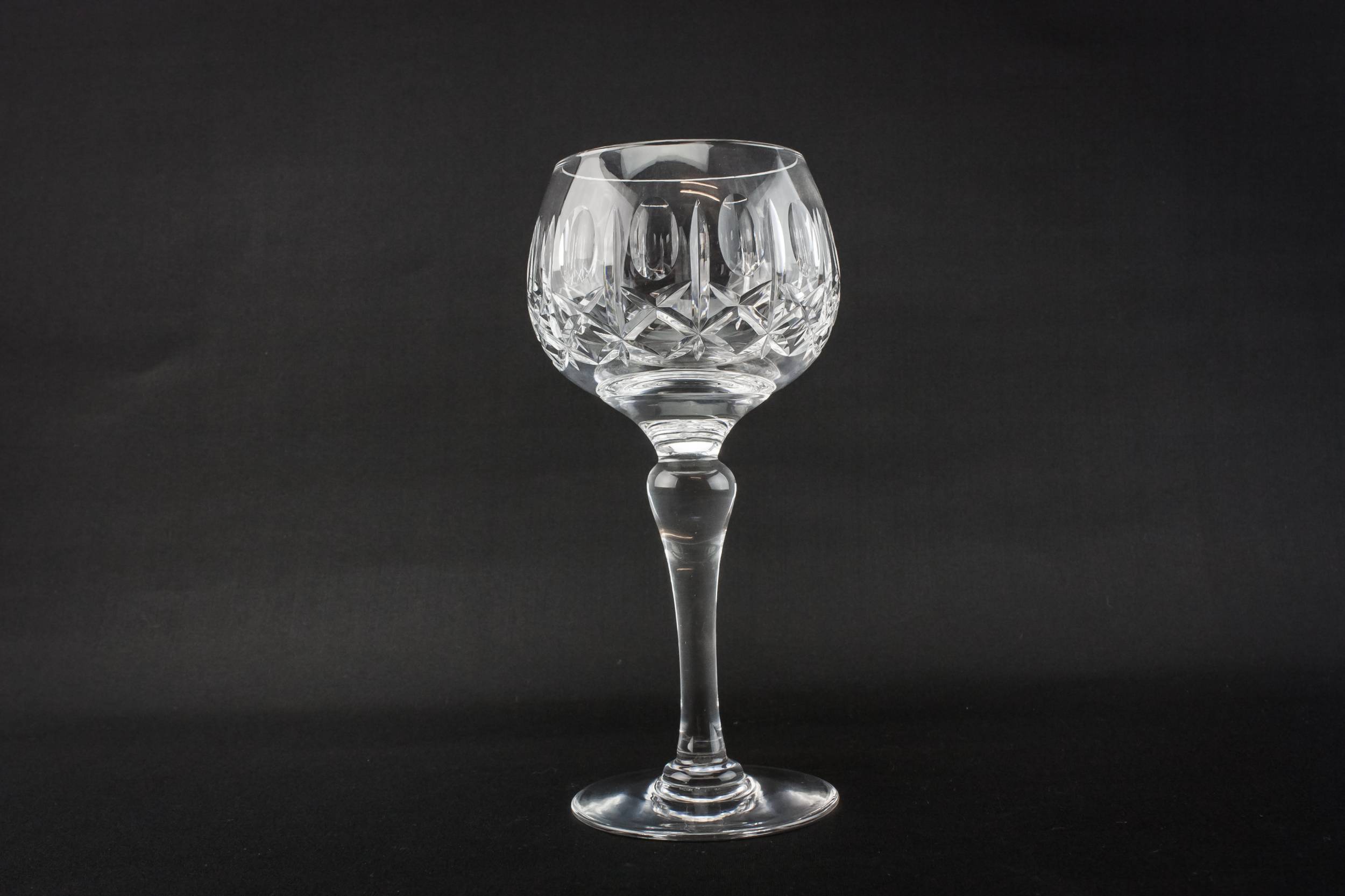 Crystal Cut Crosshatch — 2 stem wine glasses 2