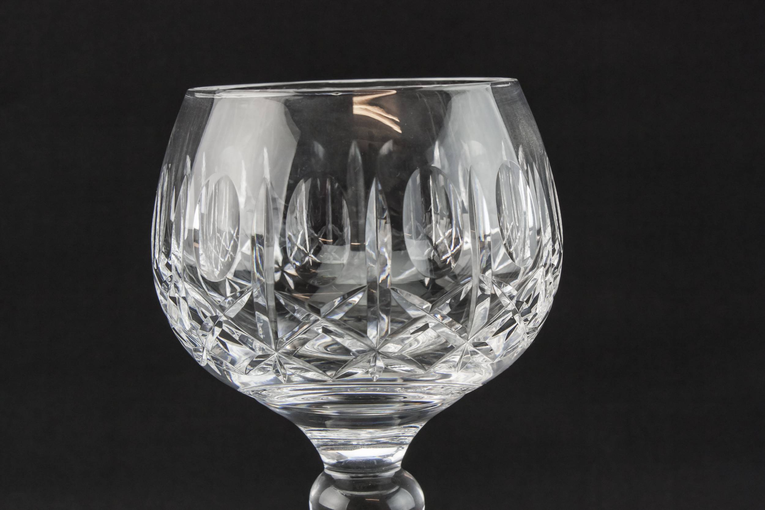 Crystal Cut Crosshatch — 2 stem wine glasses 1