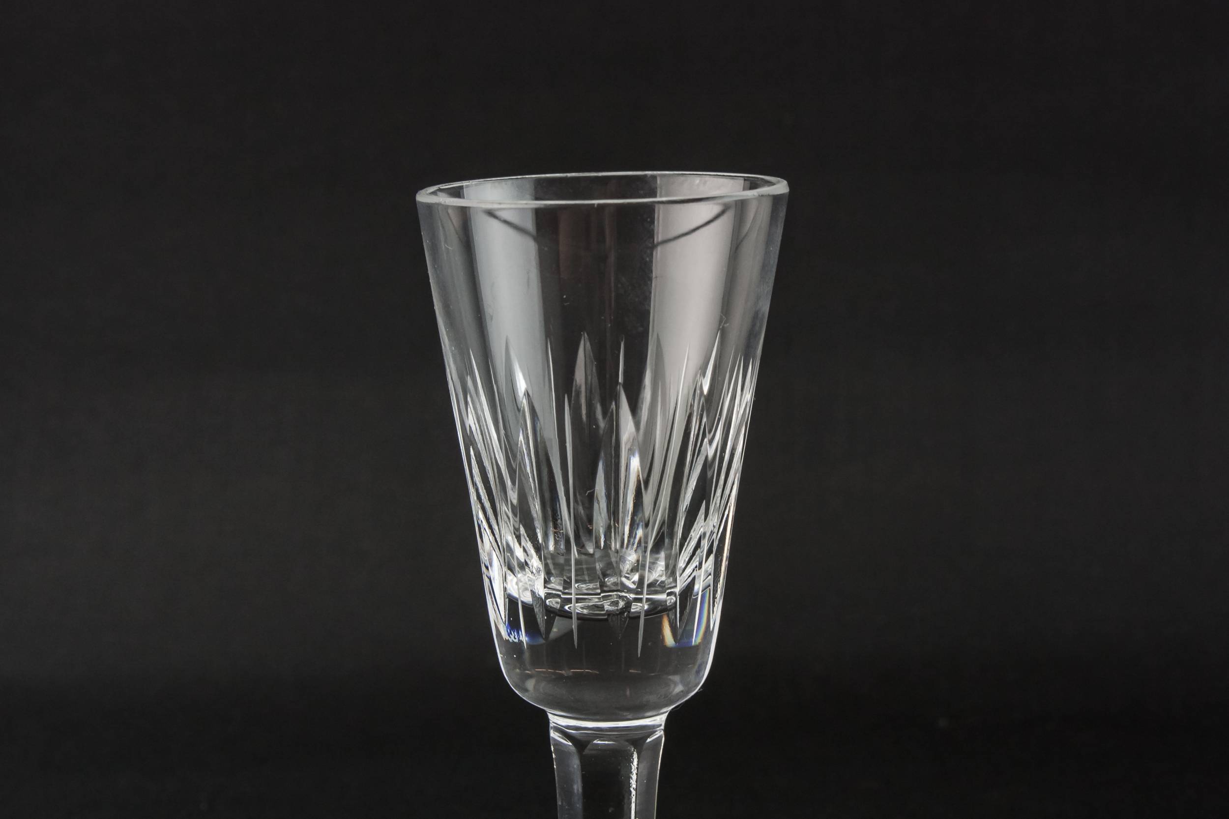 Crystal Mid-Century Modern — 3 crystal port glasses 1