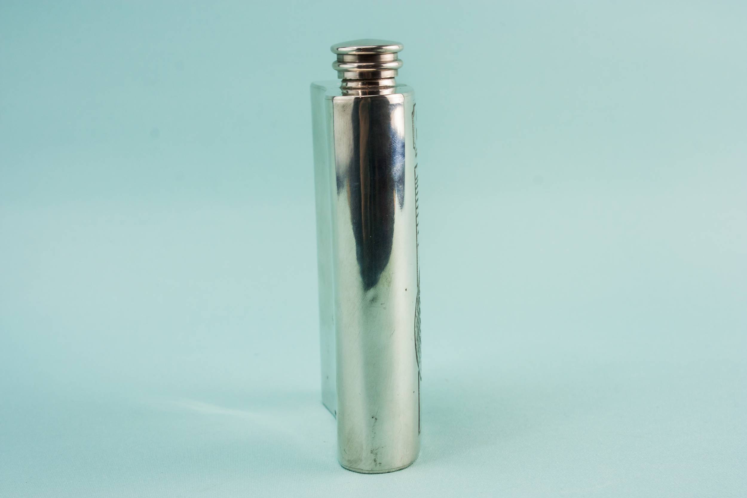 Pine Ridge Golf — Pewter golf hip flask 2