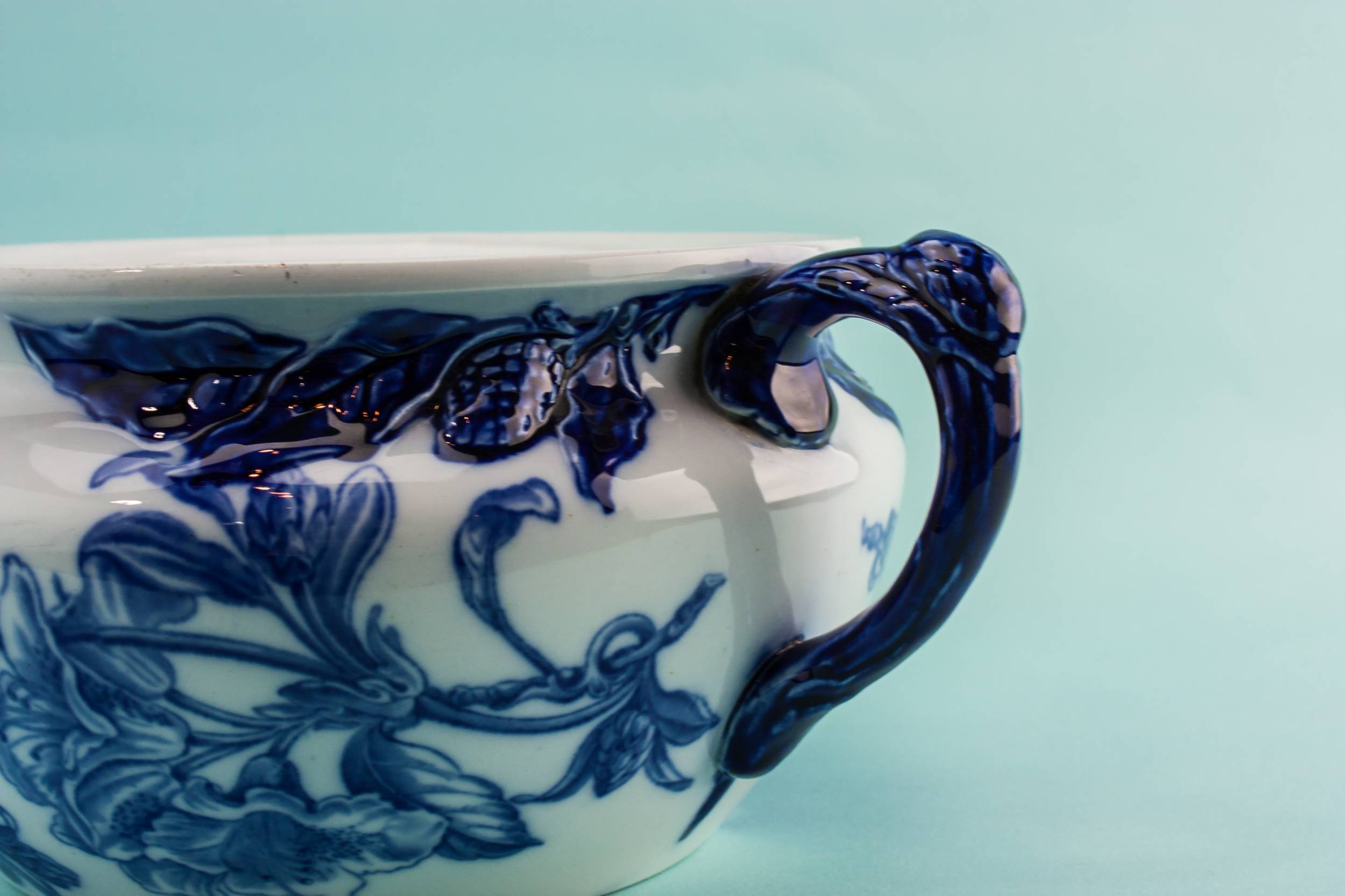 Beautiful Antique PLANTER — Stoneware Art Nouveau planter 3