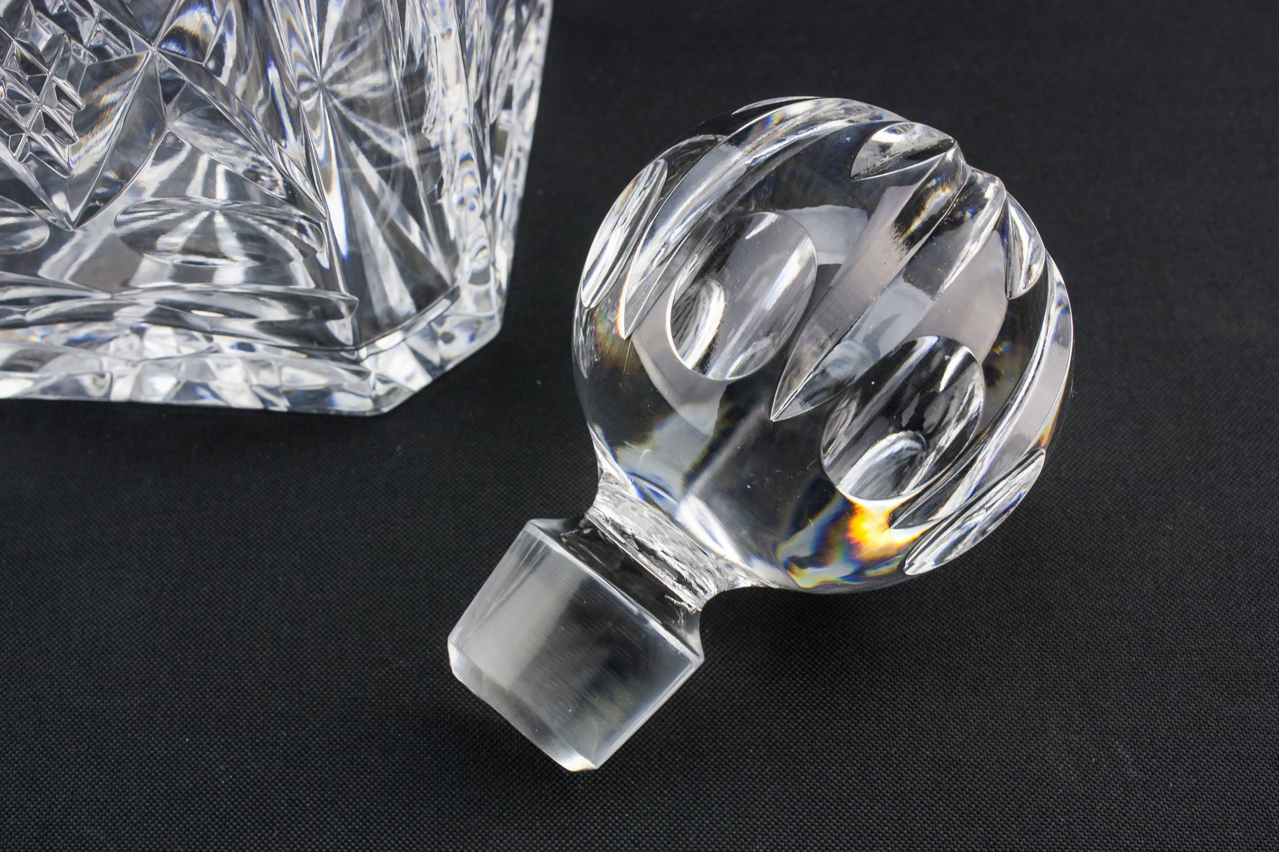 Sterling Silver Square — Cut glass & silver decanter 4