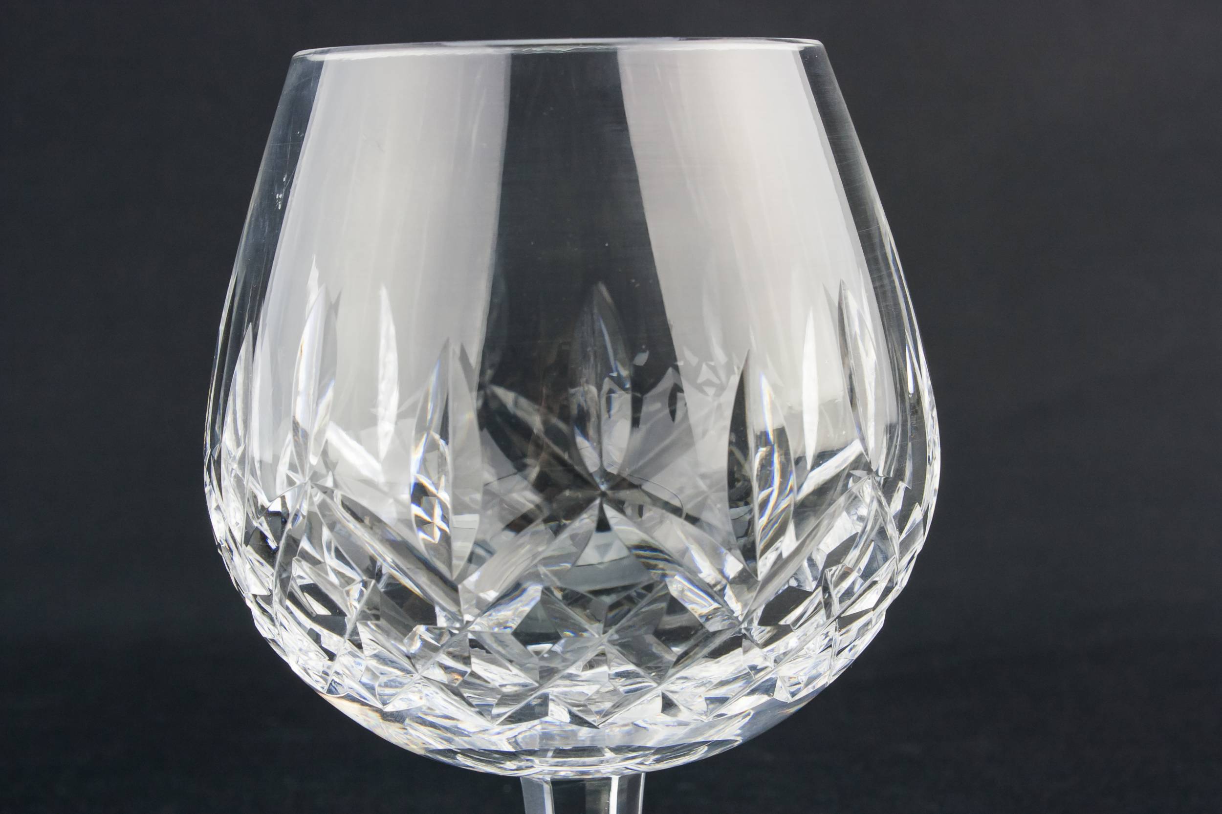 Cut Vintage Crosshatch — Crystal brandy glass 1