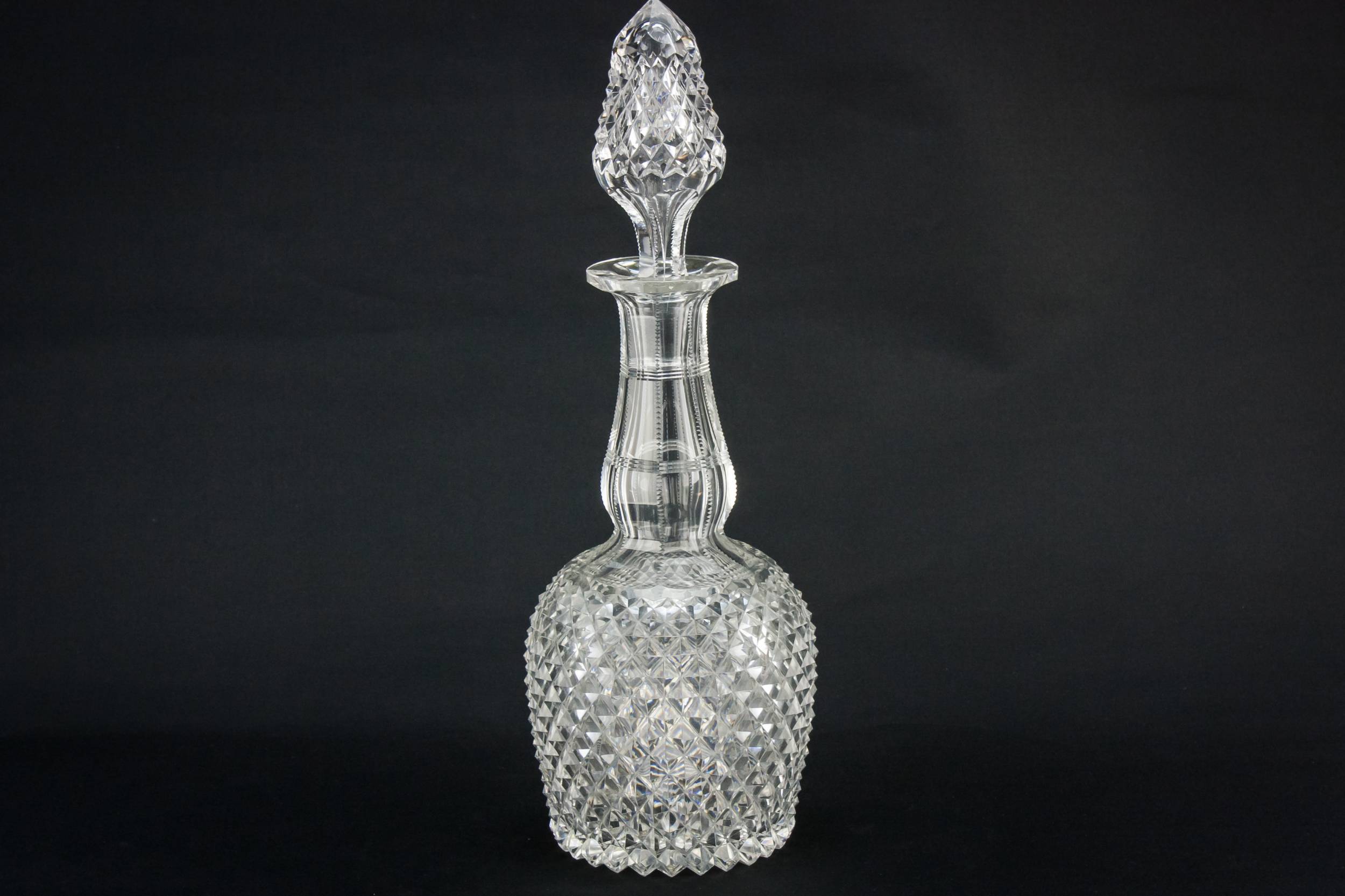 Cut Glass Crystal — Sherry cut glass decanter 4