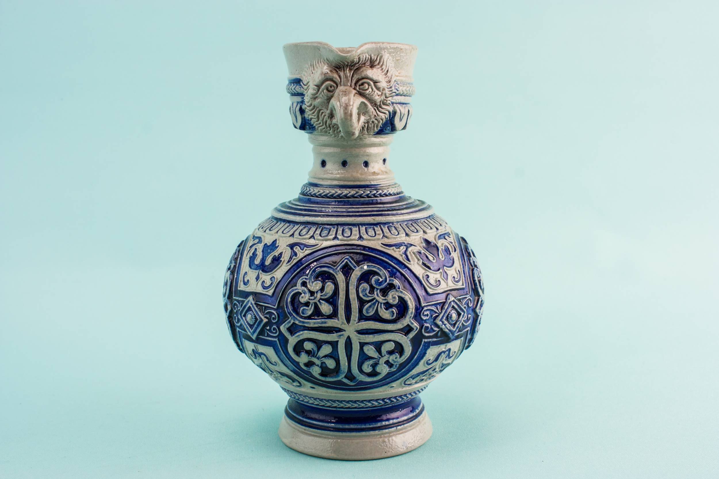 Antique Spectacular Milk — Arts & Crafts stoneware jug 2
