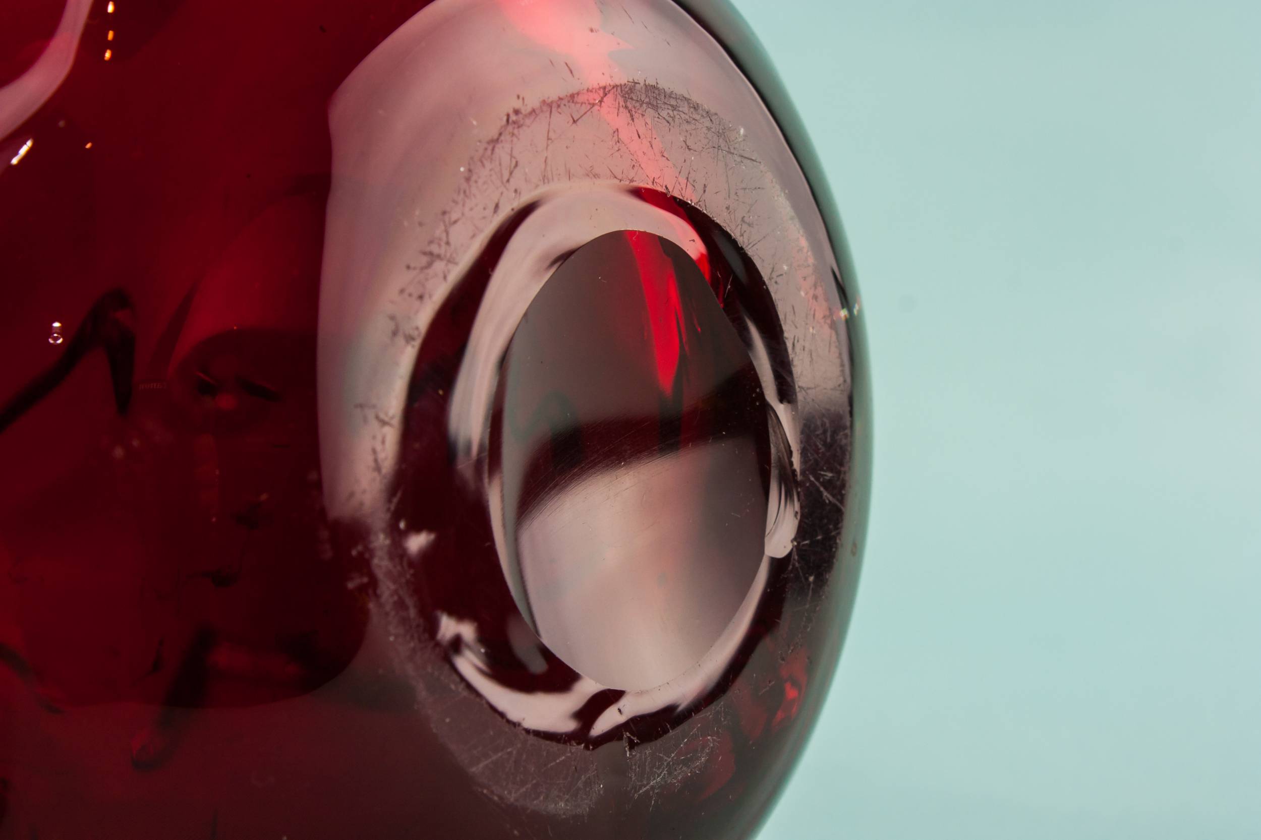 Red Glass Knobbly — Knobbly glass vase 5