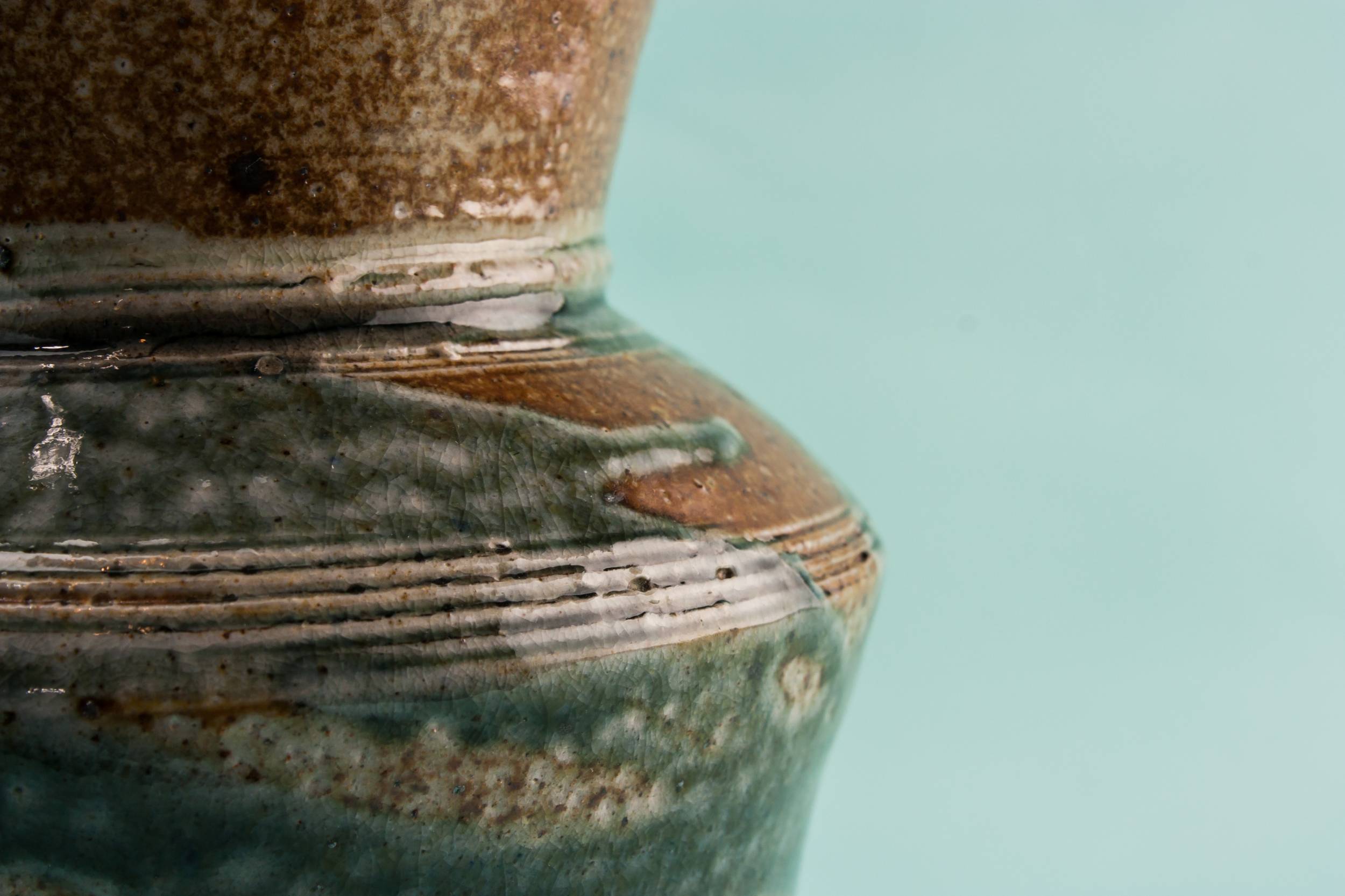 Vintage Brown VASE — Art studio pottery vase 4