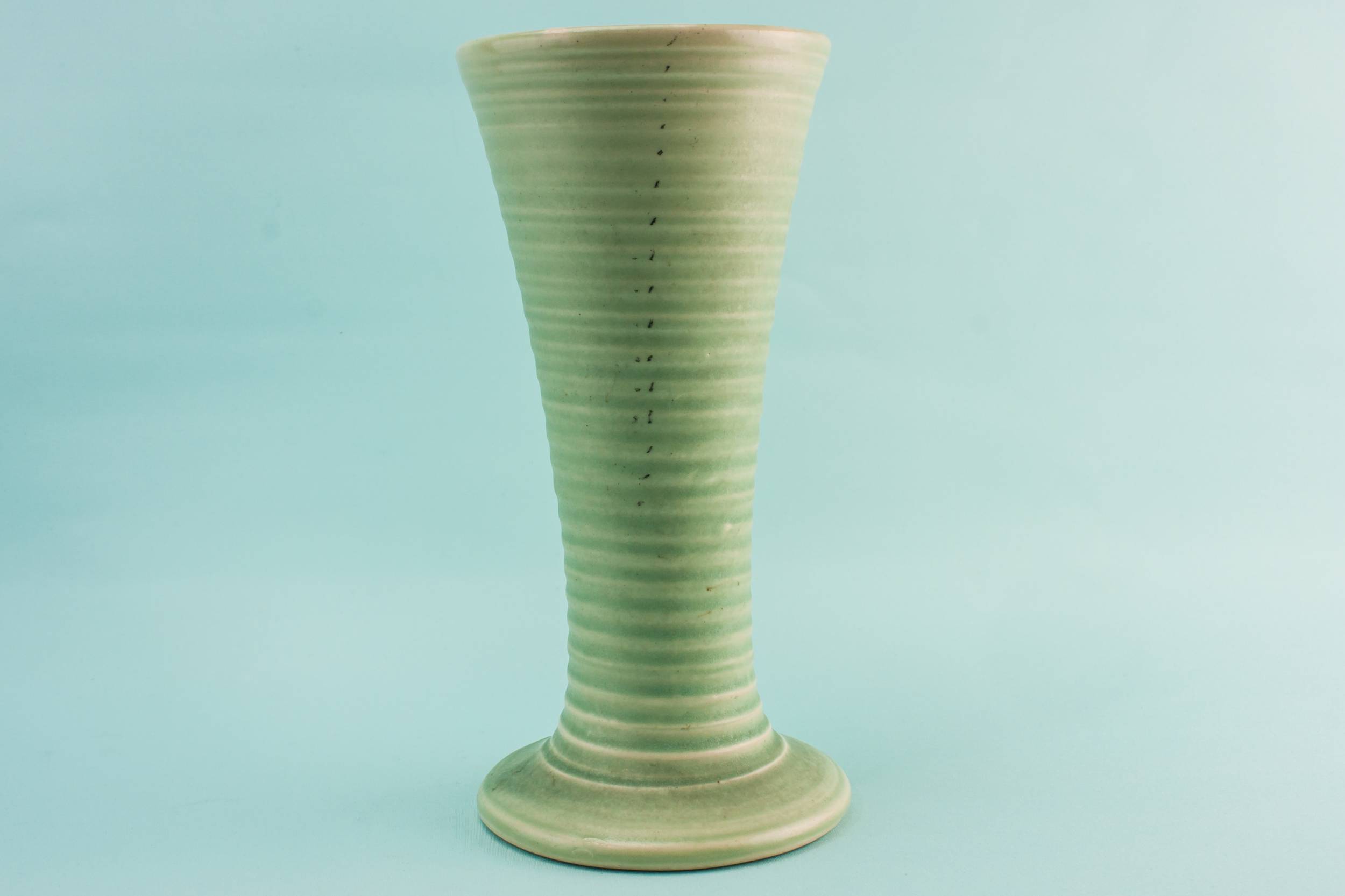 Green Pottery VASE — Modernist green vase 2