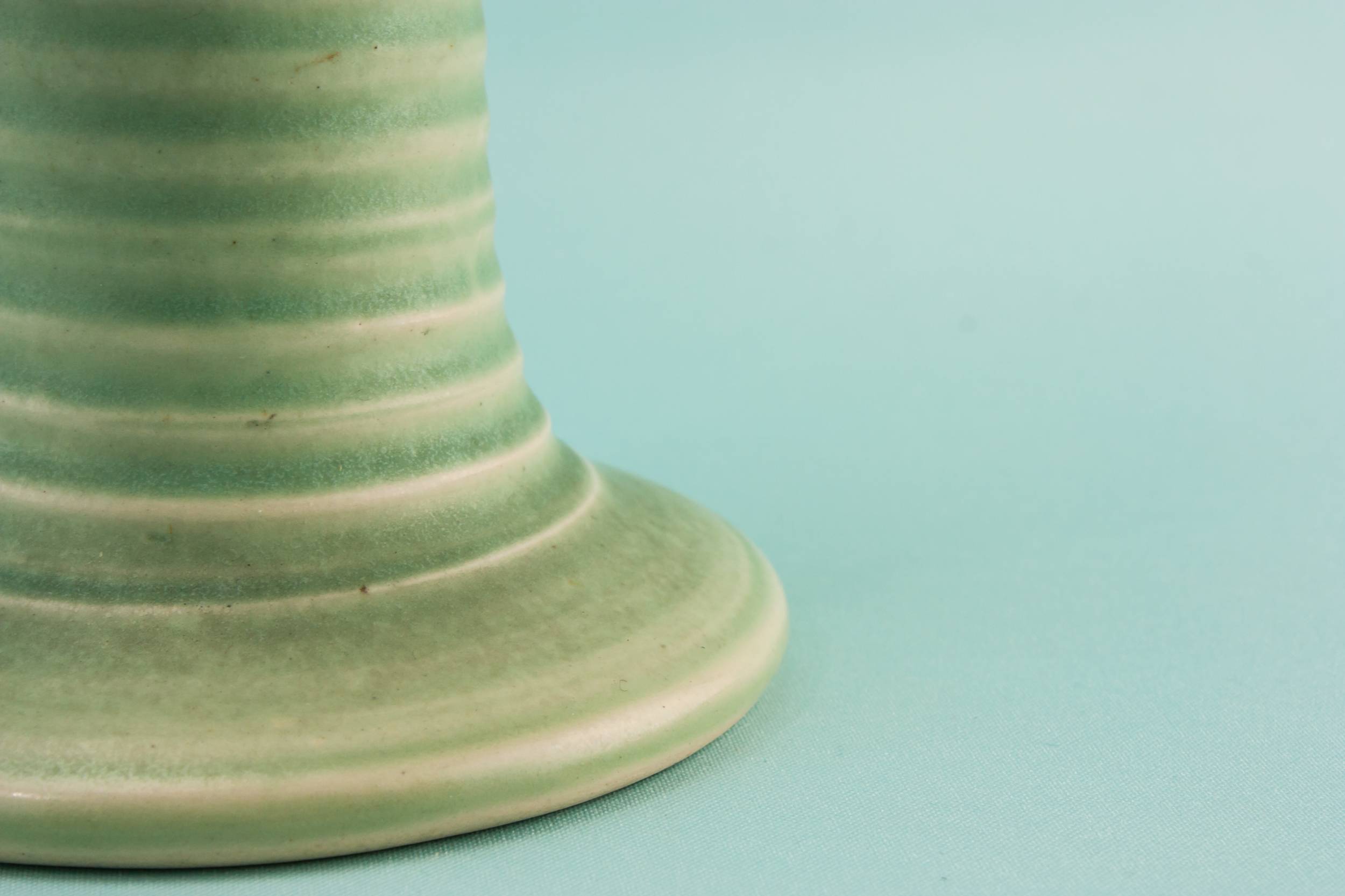 Green Pottery VASE — Modernist green vase 3