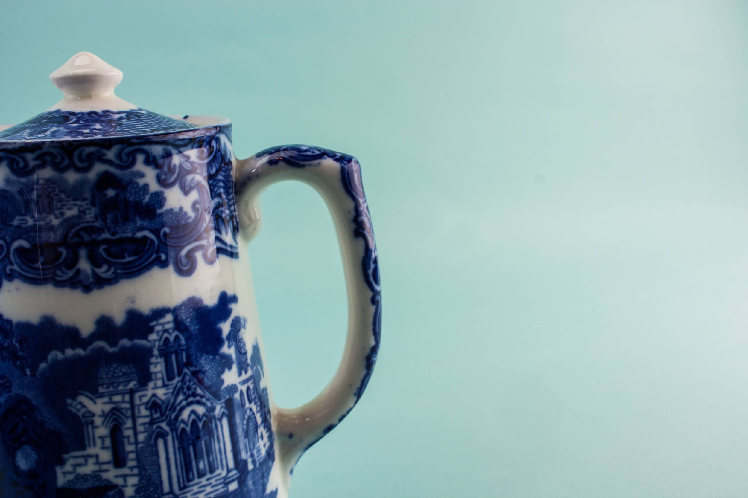 Elegant Victorian Abbey — Water blue jug 3