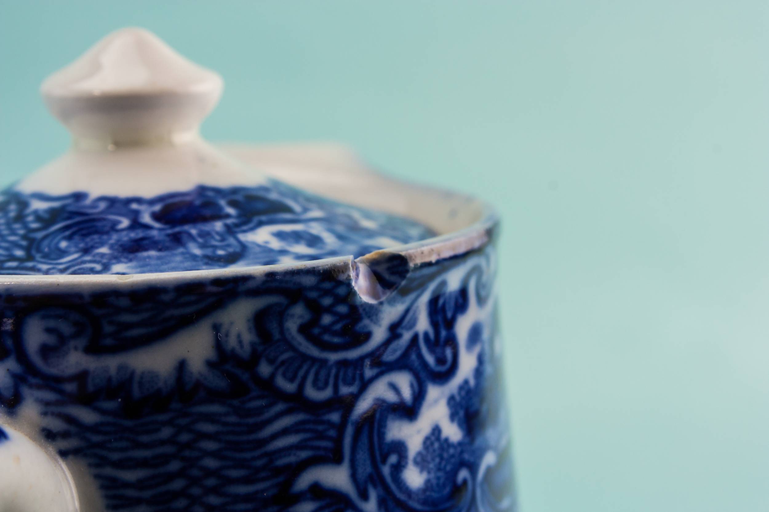 Elegant Victorian Abbey — Water blue jug 4