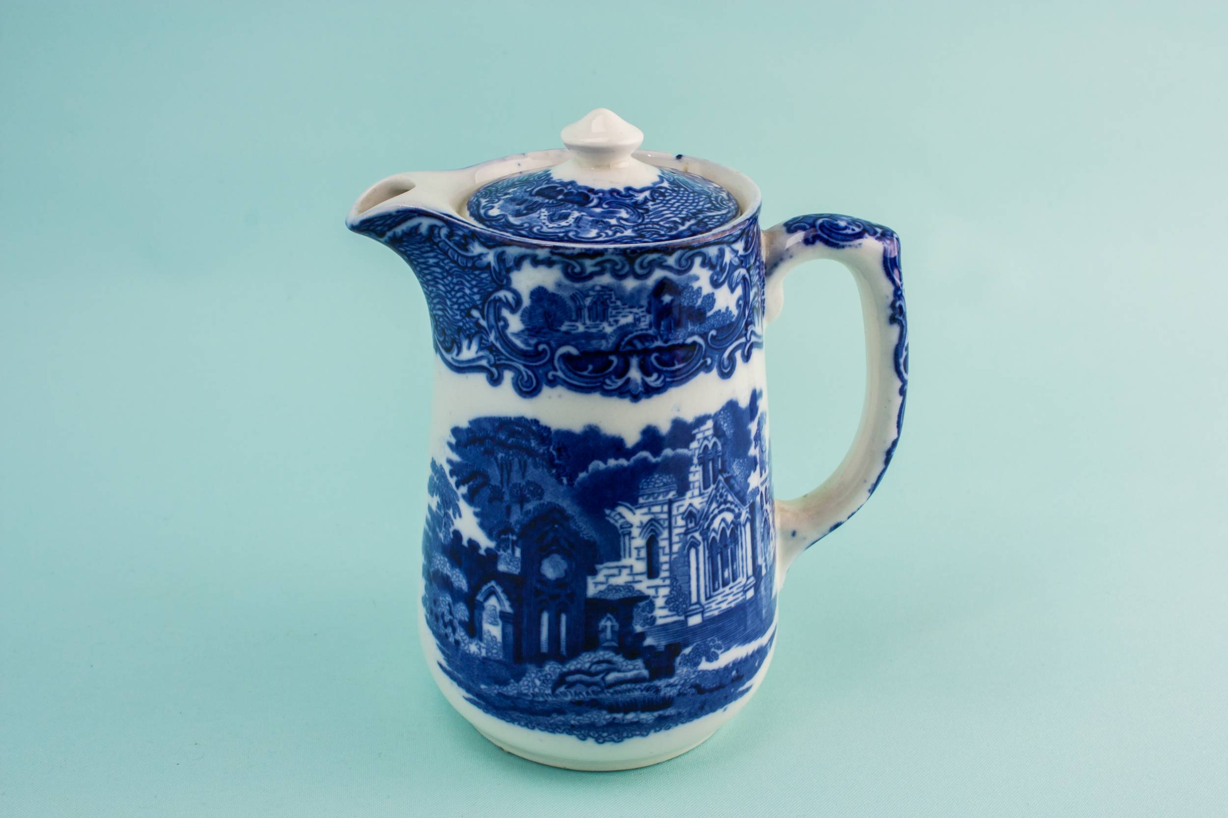 Elegant Victorian Abbey — Water blue jug