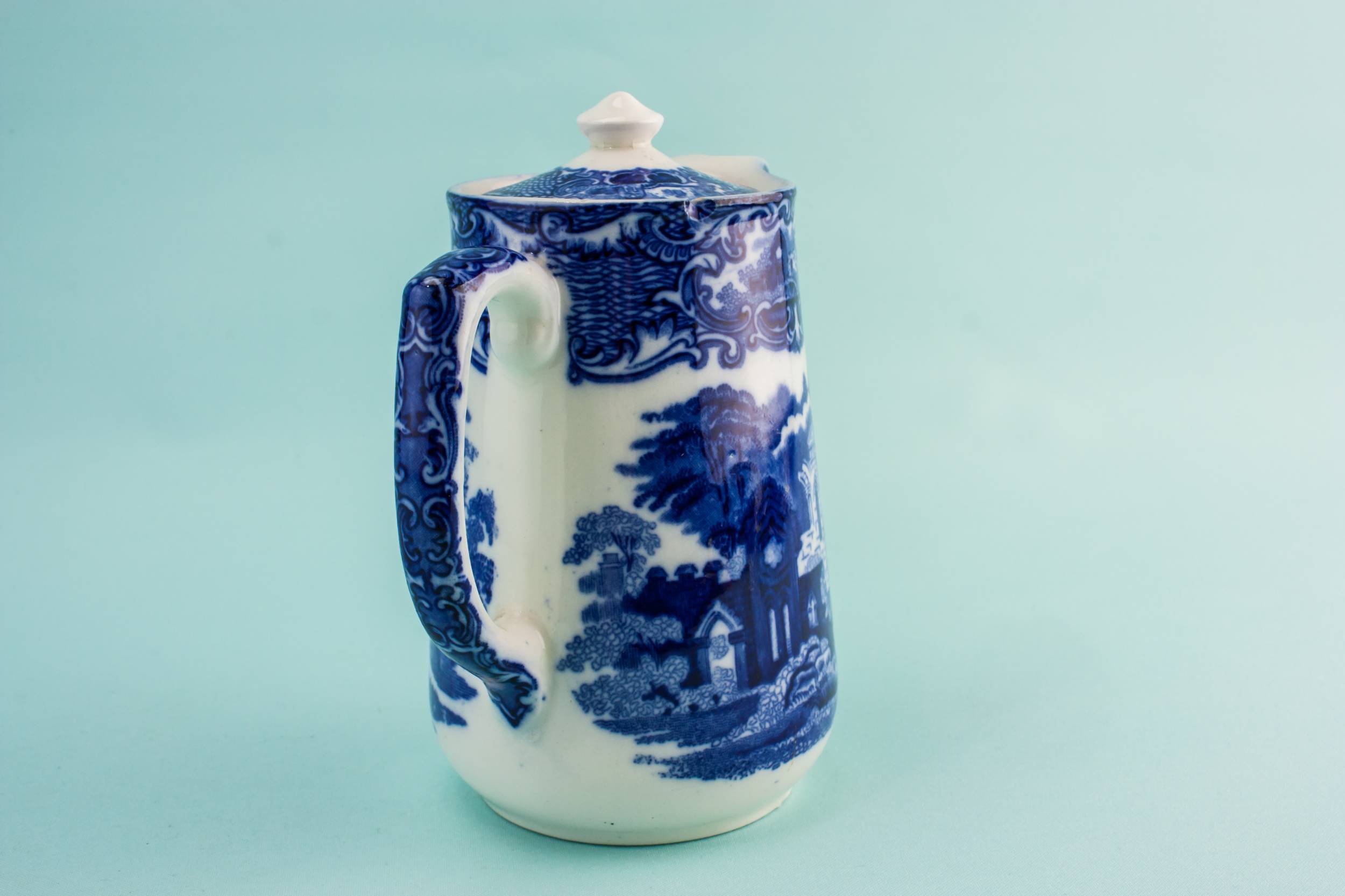 Elegant Victorian Abbey — Water blue jug 1