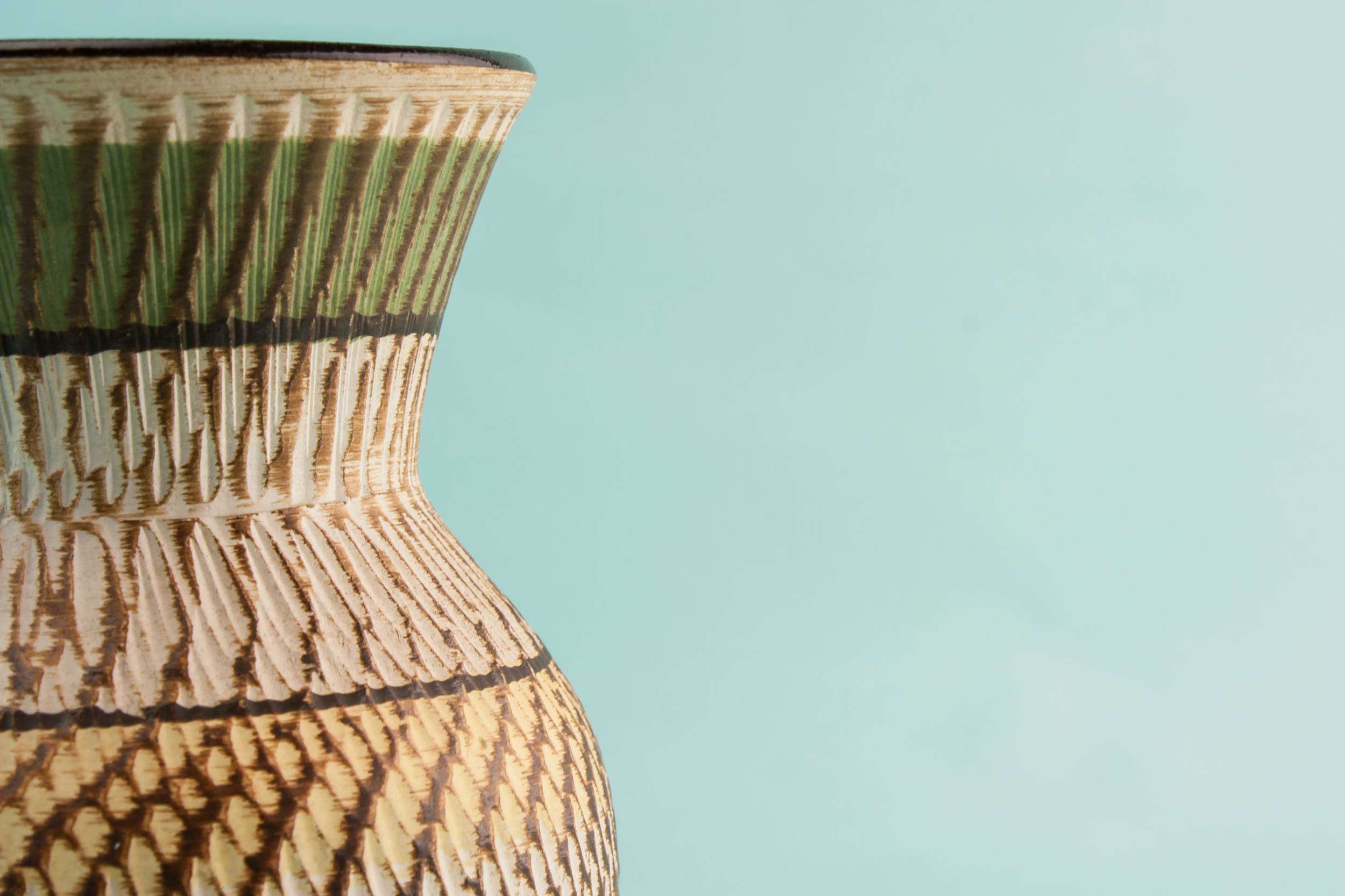 Beautiful Vintage Globular — Modernist pottery vase 2