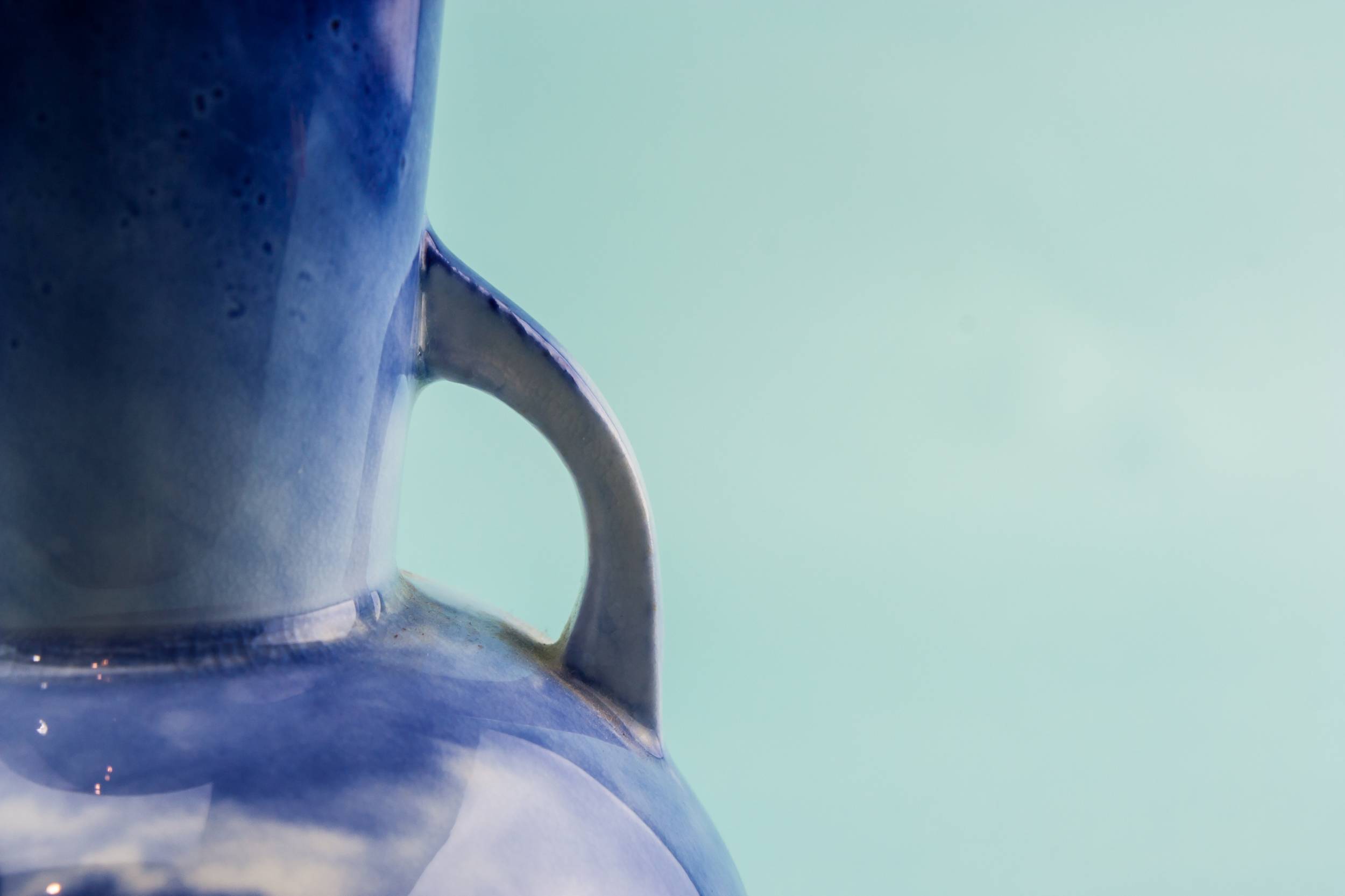 Spectacular Blue And — Blue Arts & Crafts vase 3