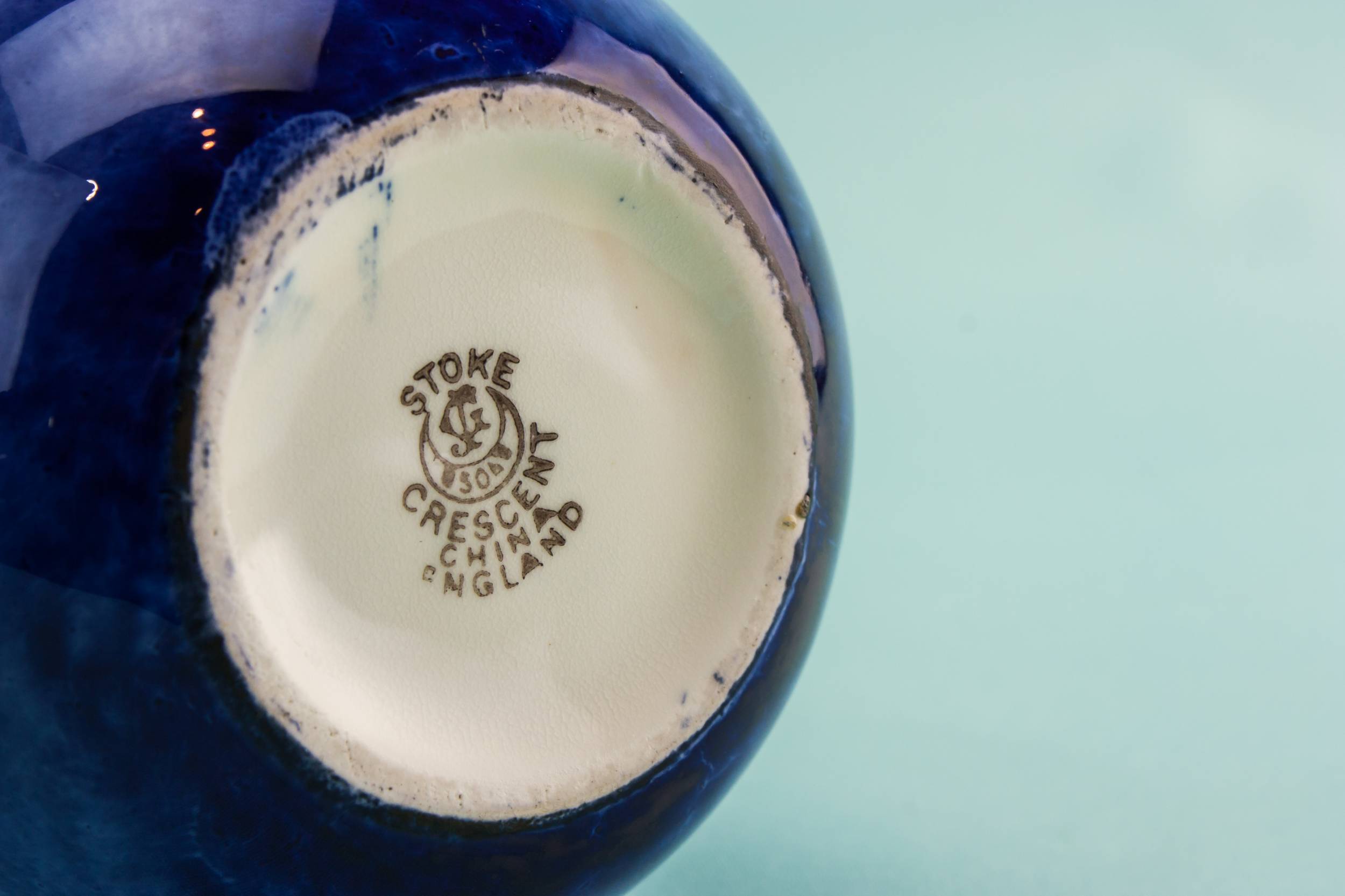 Spectacular Blue And — Blue Arts & Crafts vase 4