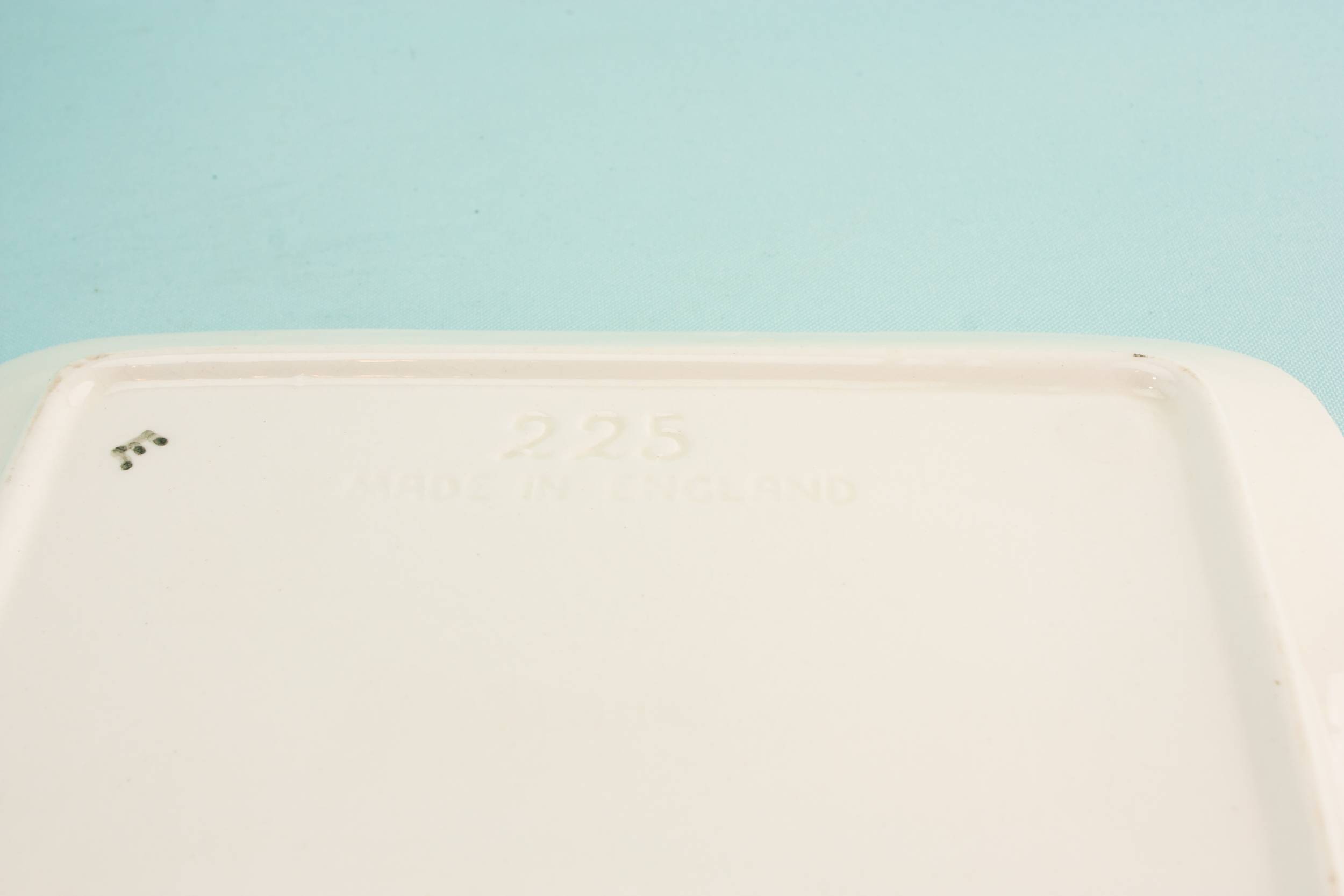 Vintage Beautiful Pottery — Green cheese dish 5