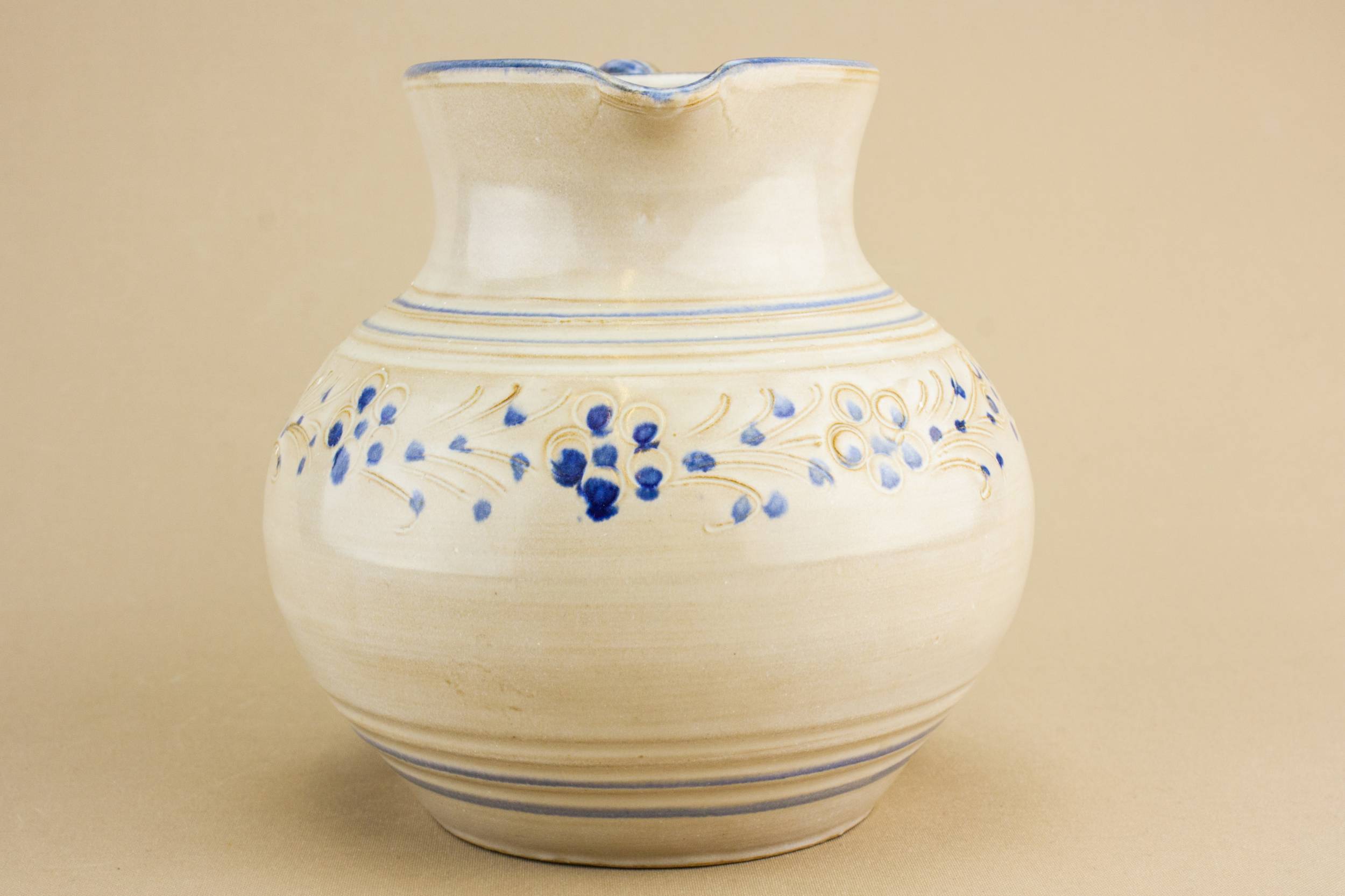 Classical Vintage Floral — Blue terracotta jug 2