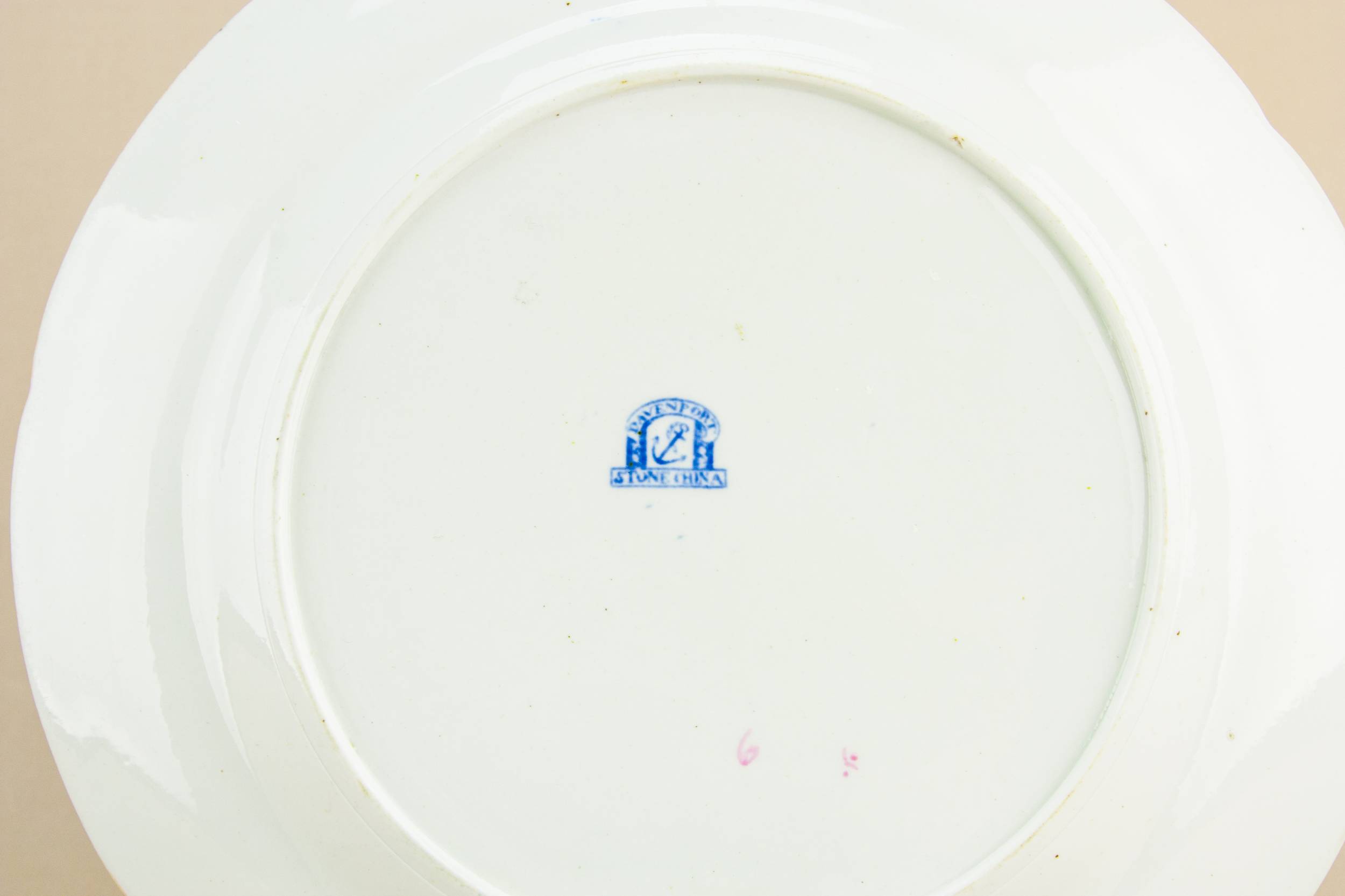 Antique Small Stoneware — Blue and white serving dish 2