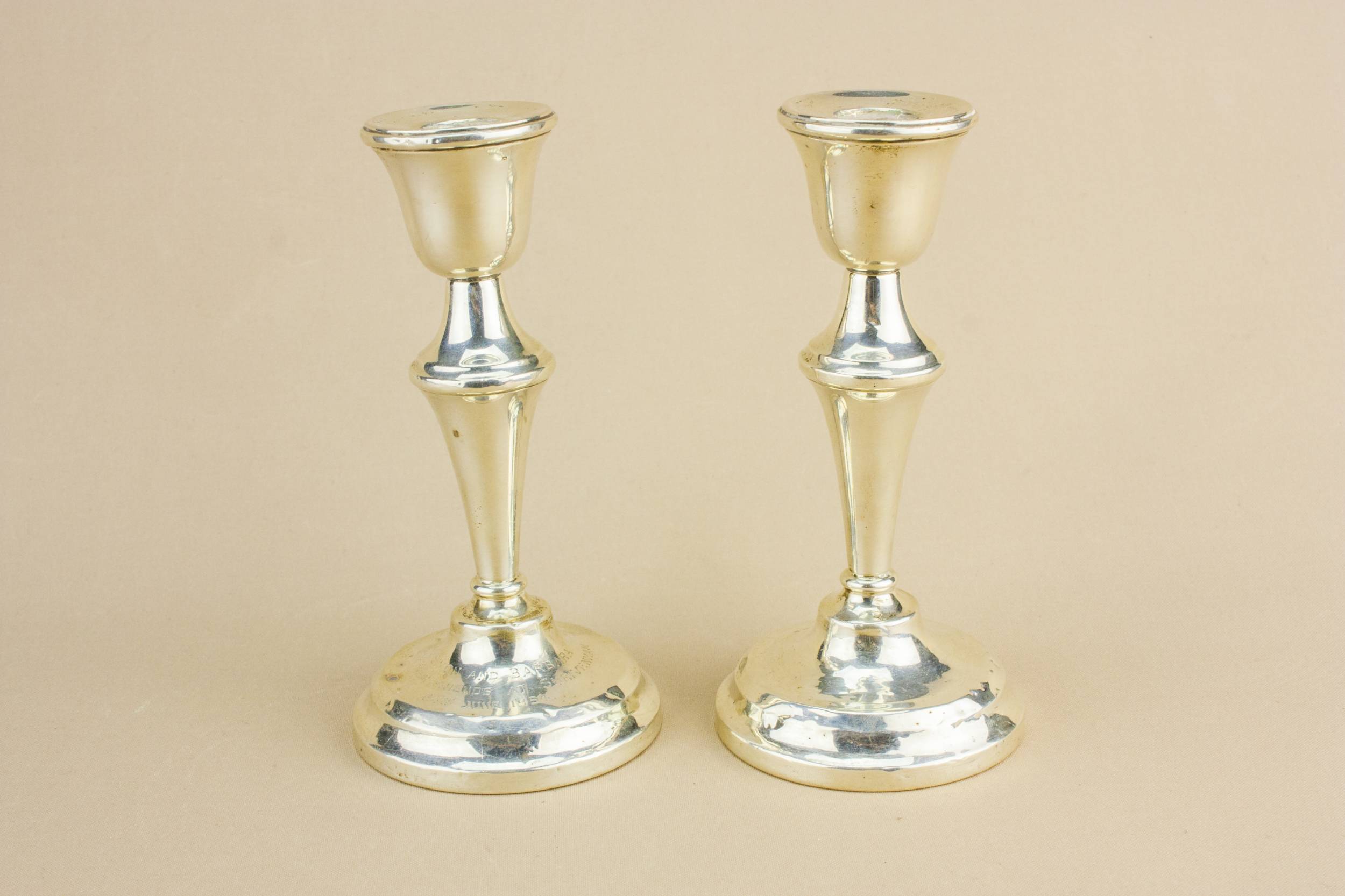 Sterling Silver Elegant — 2 silver candlesticks