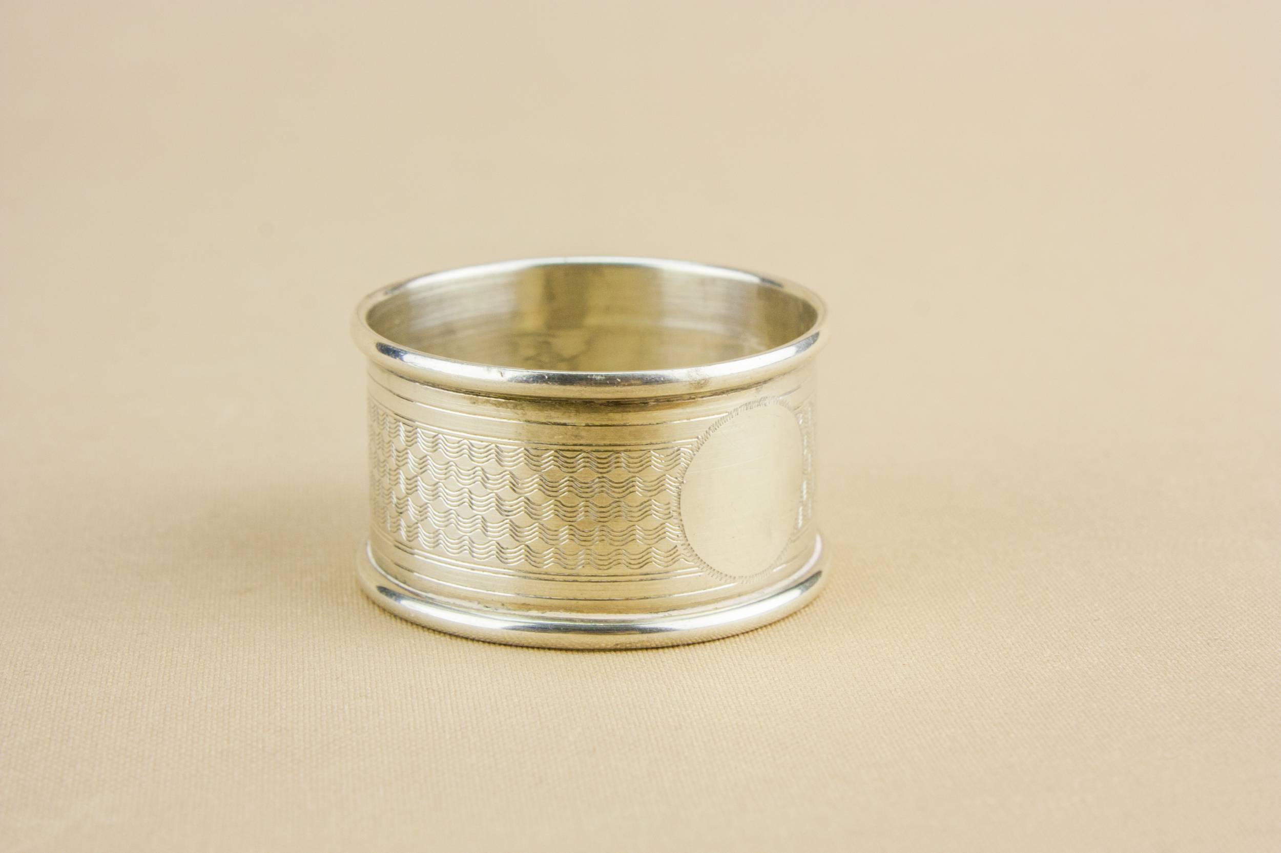 Silver Plated Metal — 2 Art Deco napkin rings 1