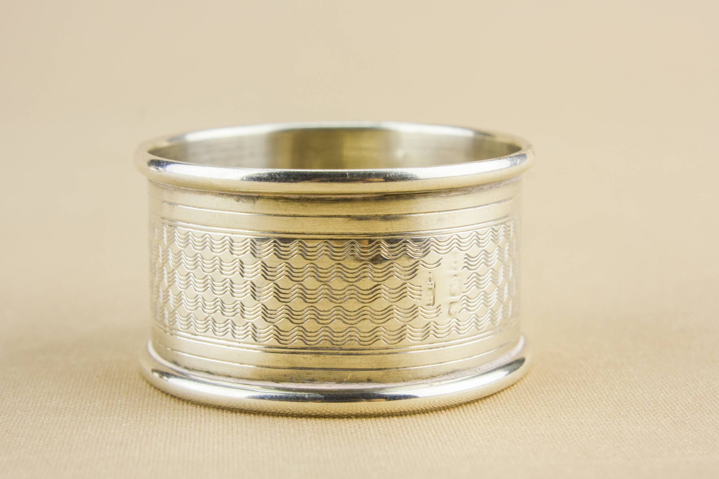 Silver Plated Metal — 2 Art Deco napkin rings 2
