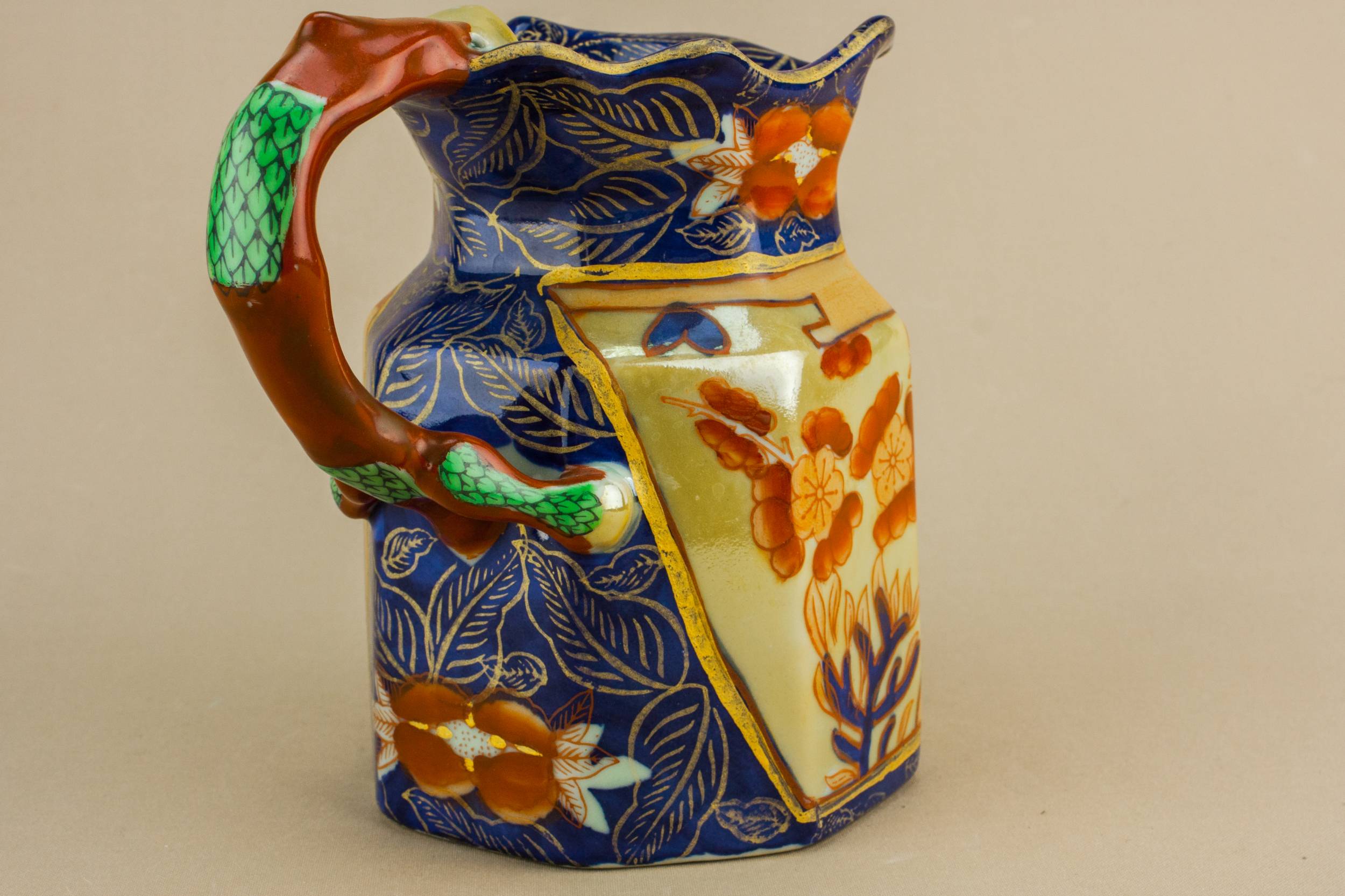 Blue Rustic Floral — Retro water jug 1