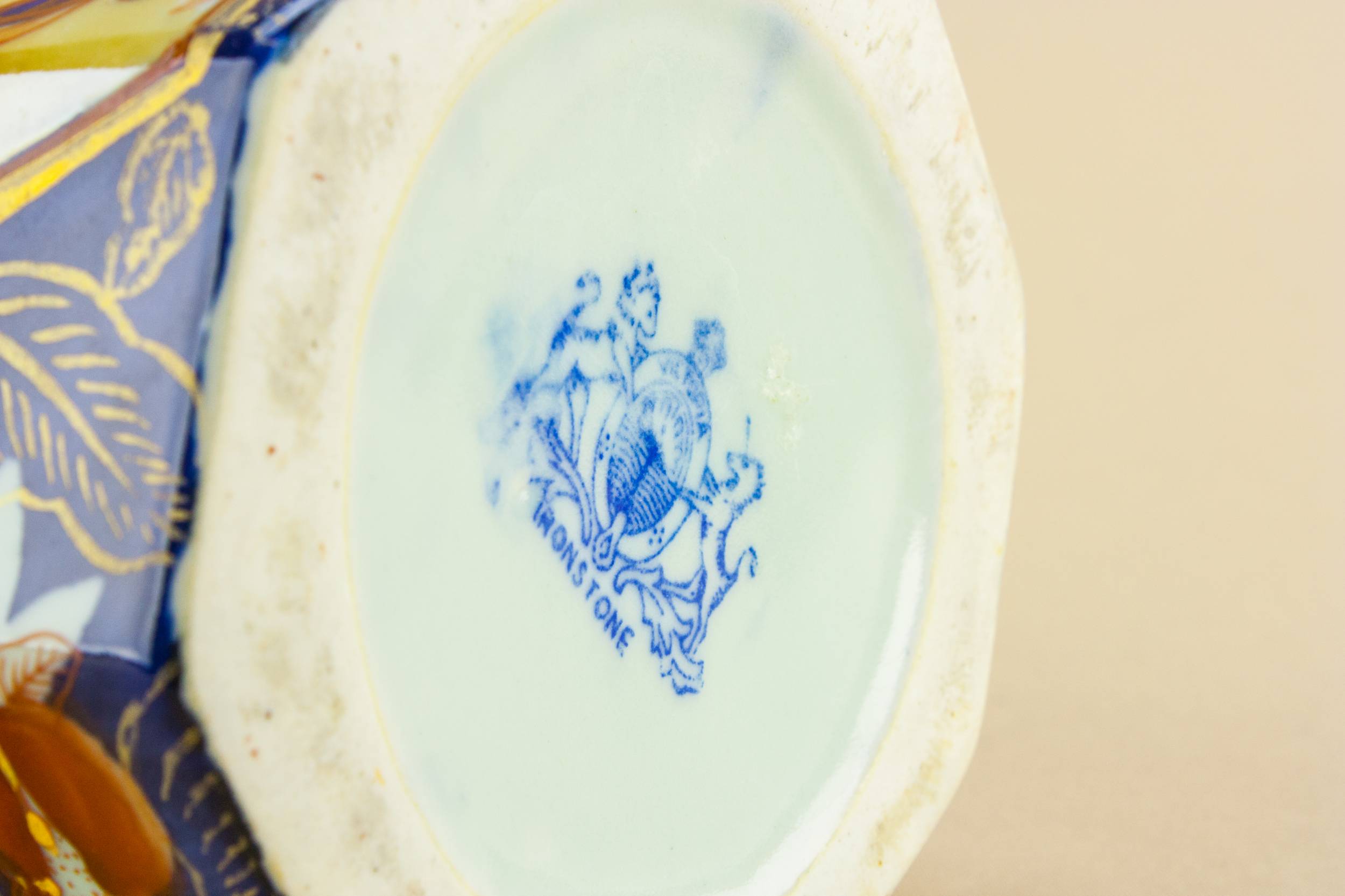 Blue Rustic Floral — Retro water jug 4